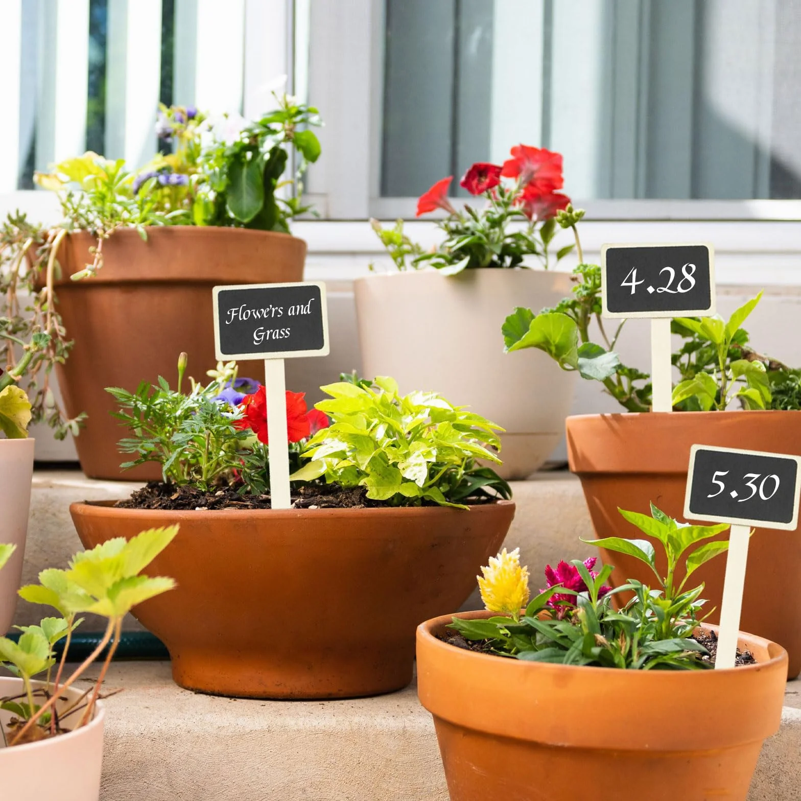 Drewniane tabliczki na rośliny z markerem 14,8 x 6,3 cm etykiety ogrodowe prostokątne