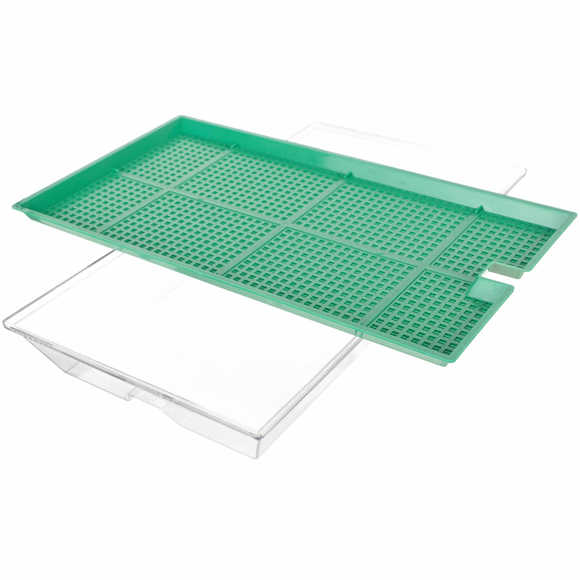 KADAX Miska do kiełkowania, 2 sztuki, miska do uprawy kiełków, sitko do rzeżuchy z tworzywa sztucznego, miska na rzeżuchę, miska na kiełki, miski do kiełkowania, miski do uprawy rzeżuchy (Duże)