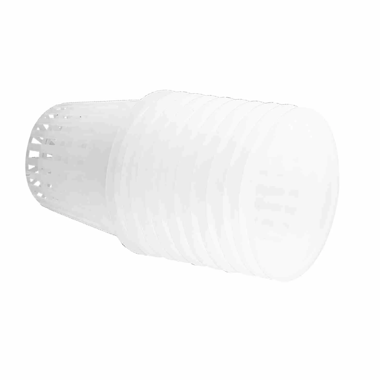 Kubek siatkowy, Haofy Heavy Duty Mesh Pot Net Cup Kosz Hydroponika Roślina Rosnąć Clone Ogrodnictwo 10szt (Bianco)
