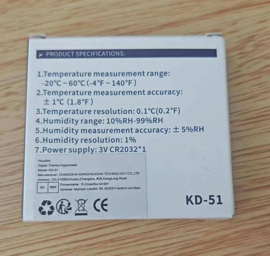 Higrometr wewnętrzny termometr 3,1 cala Duży ekran LCD Monitor temperatury i wilgotności otoczenia Termohigrometr z zegarem (biały)