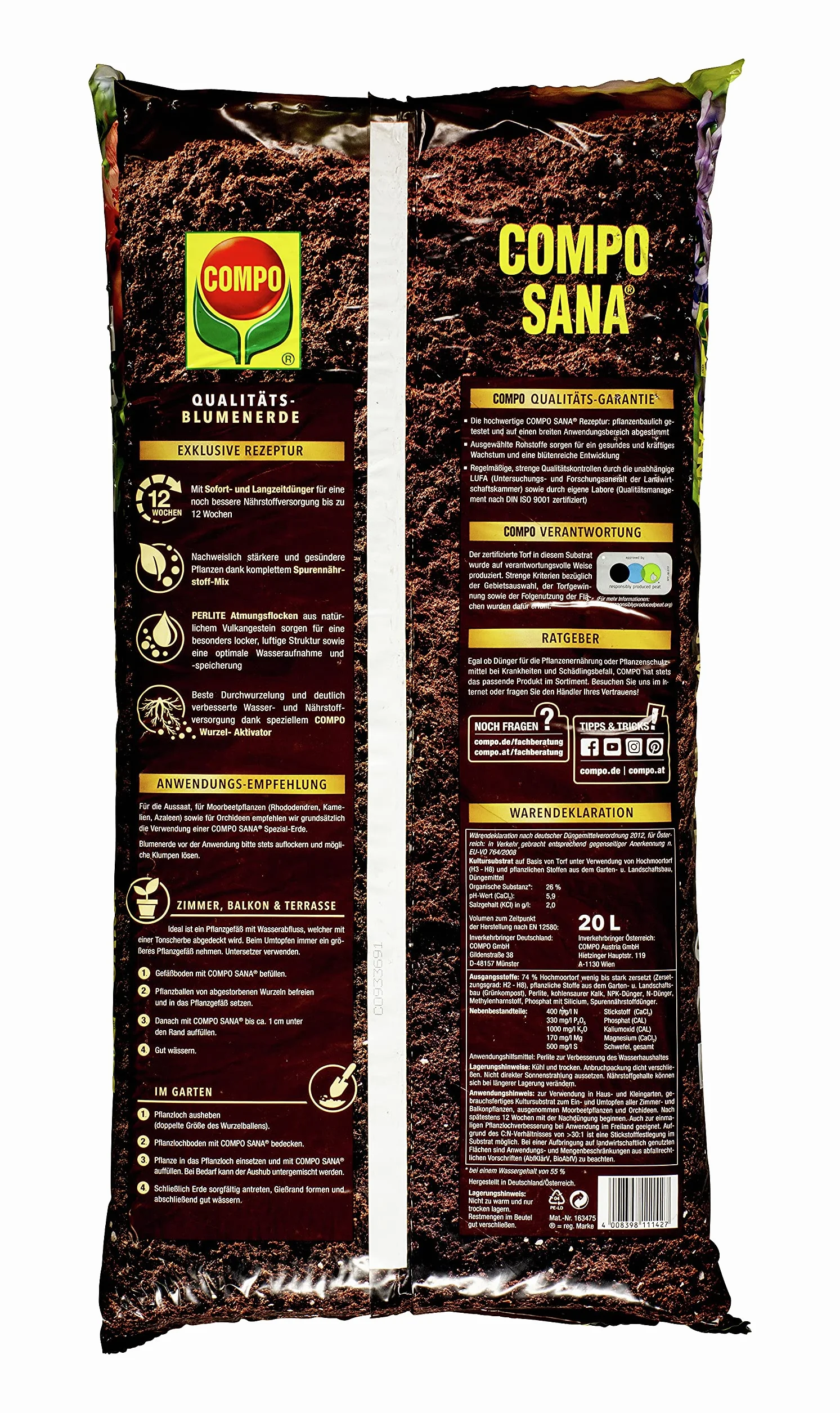 Compo SANA ziemia do kwiatów 20 l