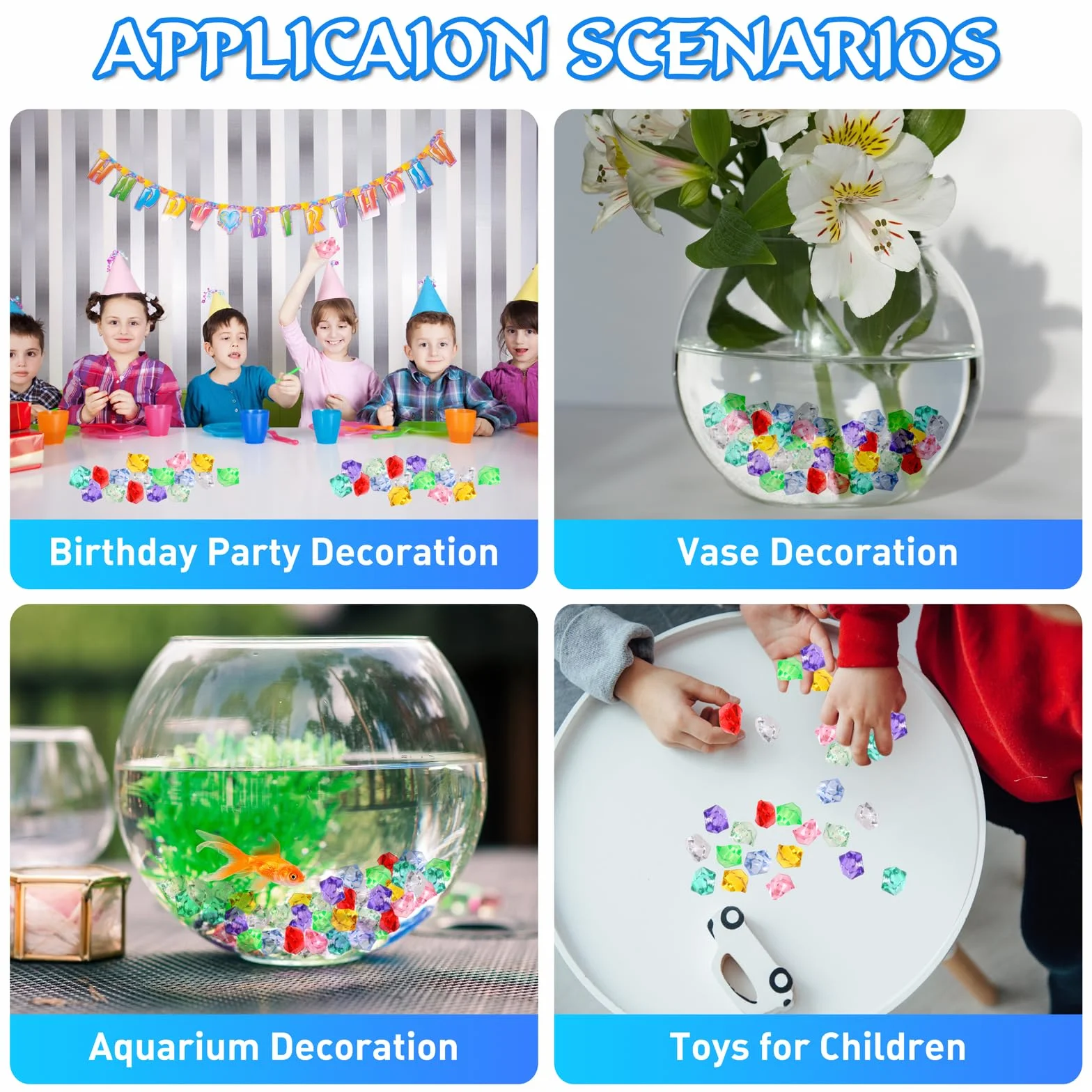Kolorowe kamienie świetlne, 320 sztuk kamyków świecących w ciemności, świecący kamień, kamienie fluorescencyjne do ogrodu, dekoracja chodnika ogrodowego, doniczki, akwarium