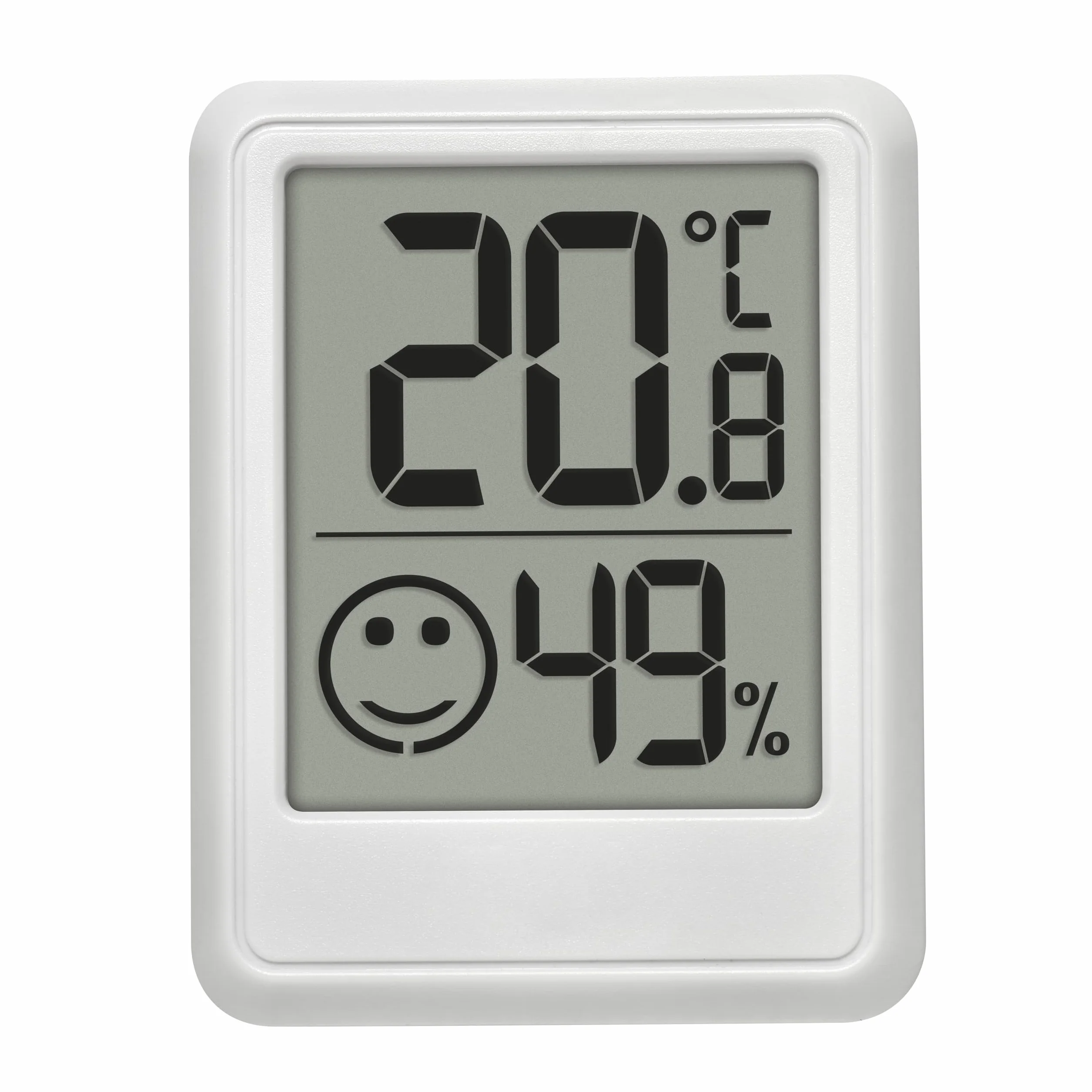TFA Dostmann 30.5060.02 Cyfrowy higrometr wewnętrzny Mini z dołączoną baterią Biały