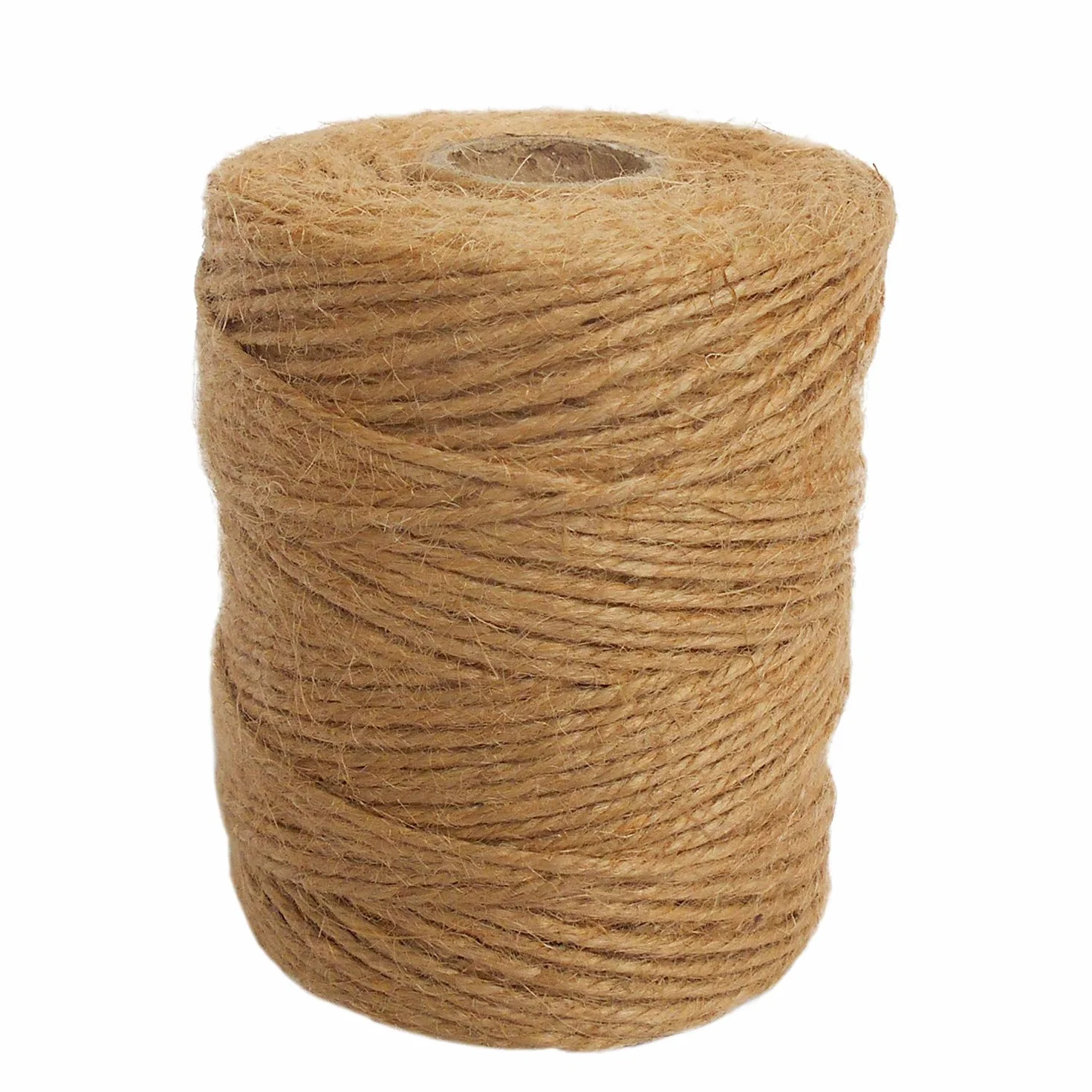 ANSIO Sznurek jutowy, sznurek jutowy, 3-warstwowy, grubość 2 mm, lina jutowa do dekoracji ogrodu, florystyki, DIY, sztuki, wiązanie, rękodzieło i owijanie, brązowy