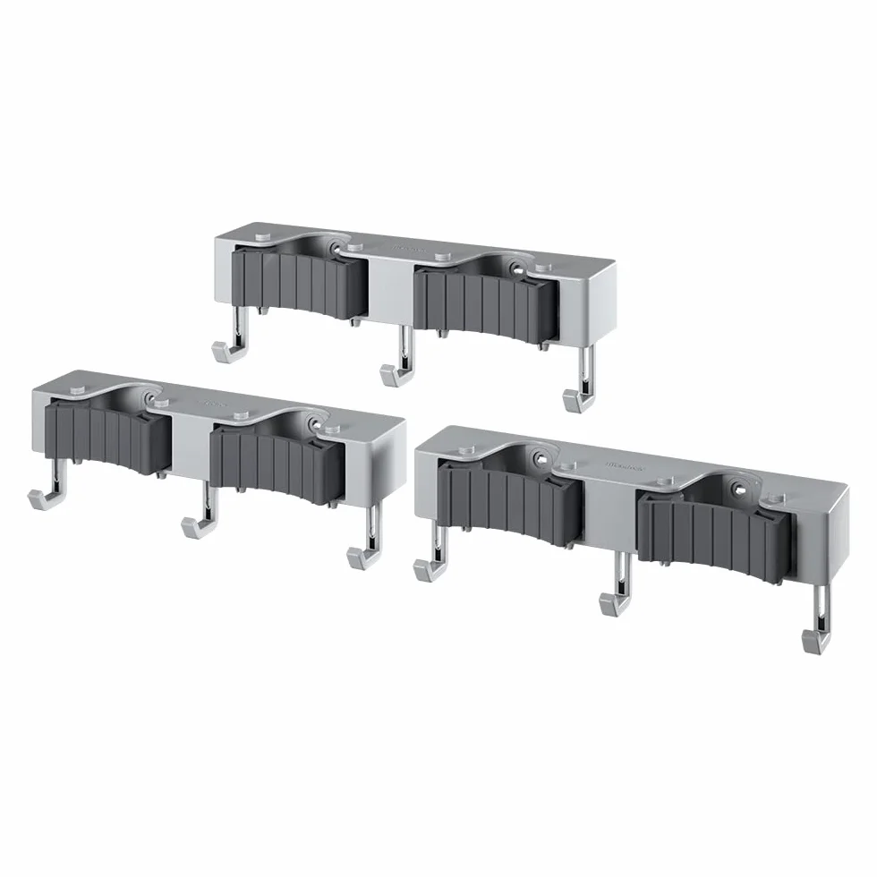 Metaltex 294904000 Hang-up 6 listwa zaciskowa do miotły, zestaw 3 sztuk