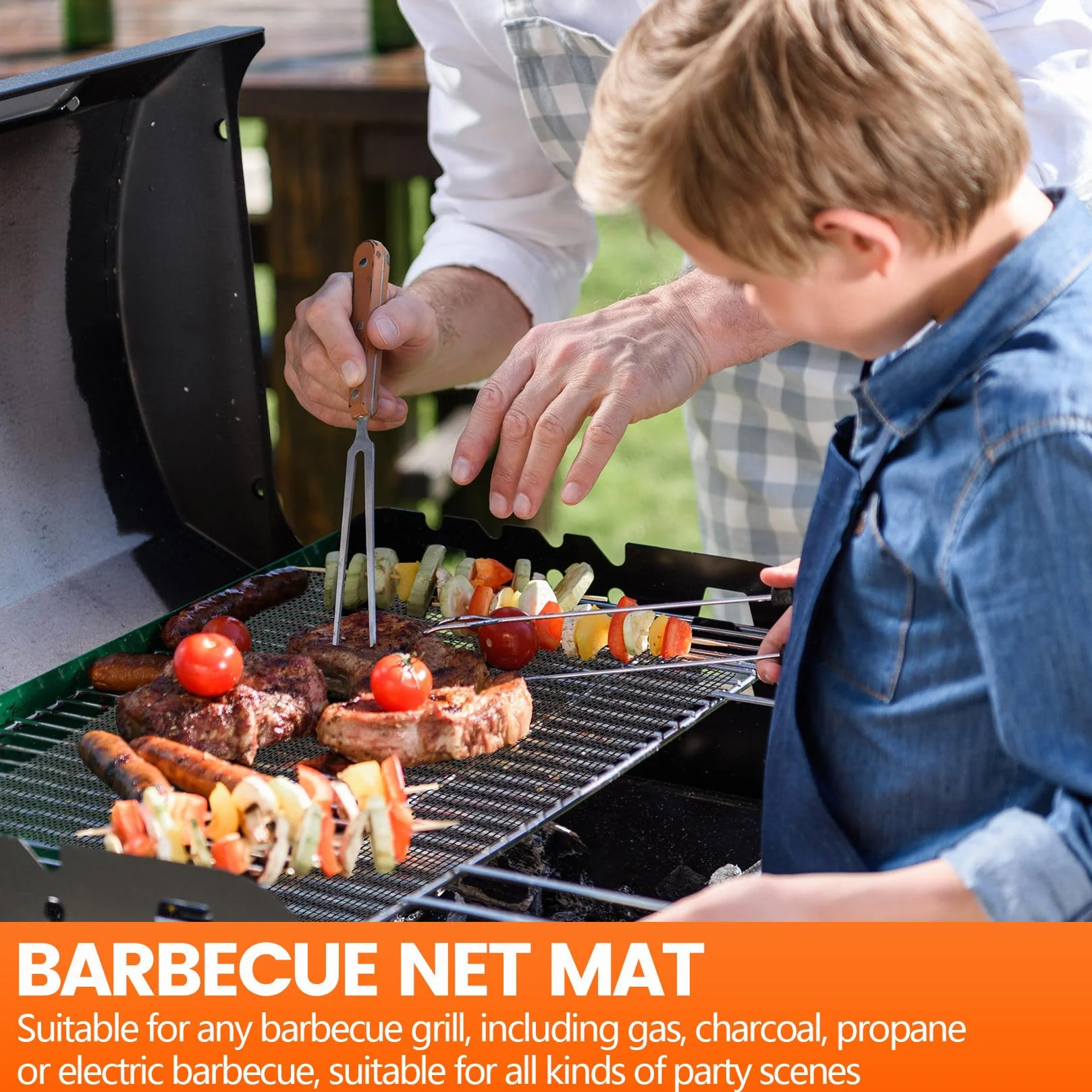 5 sztuk matek do grilla, siatka grillowa antyprzywarcia, odporna na wysoką temperaturę, wielokrotnego użytku, mata do grilla na węgiel, mata do grilla gazowego, elektrycznego, grillowanie, pieczenie
