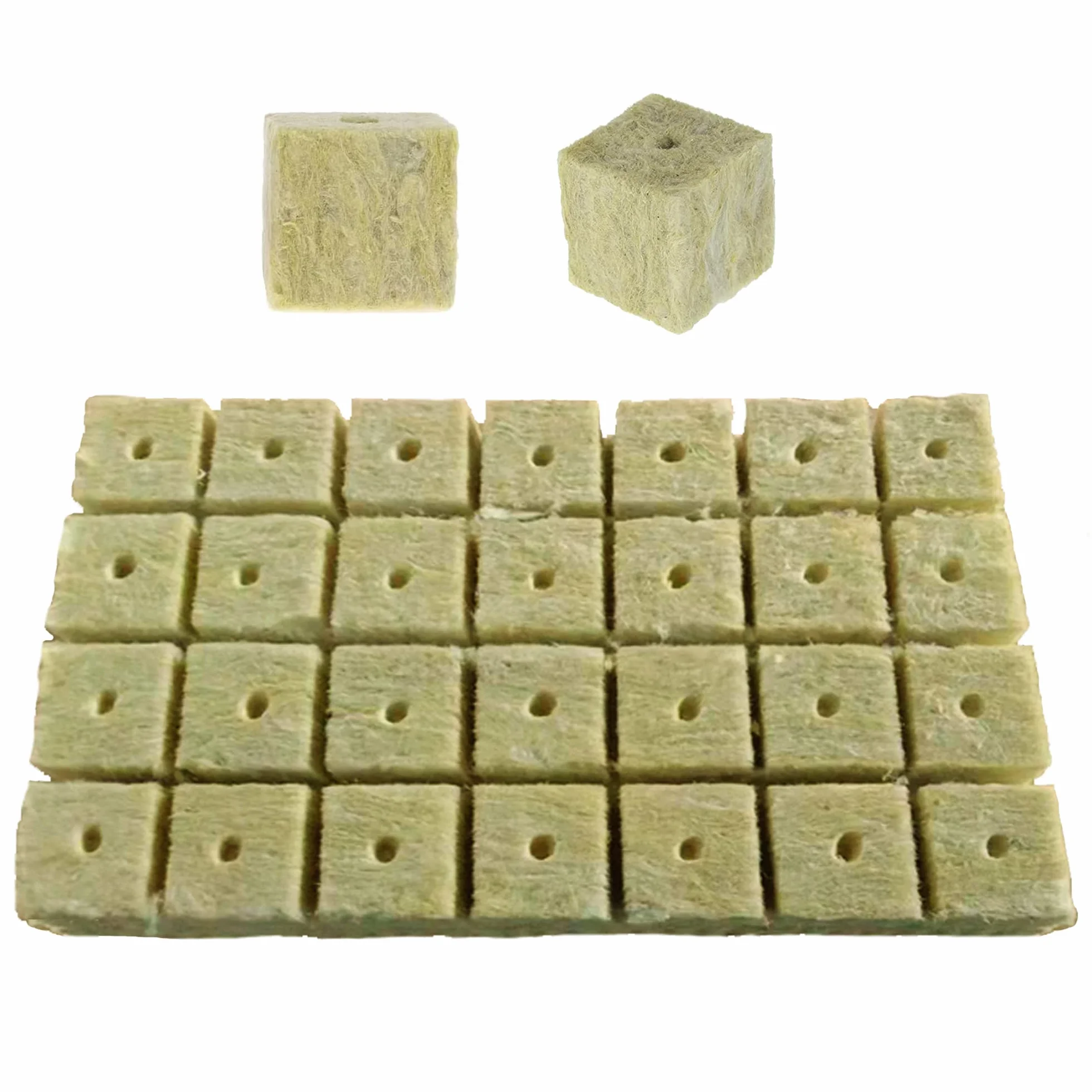 28 Sztuk Mata do Uprawy Rockwool - Kostki Uprawa Liści, Mata Bez Dna do Hydroponiki, Kolonizacji i Przesadzania Sadzonek Warzyw (4 x 4 x 4cm)