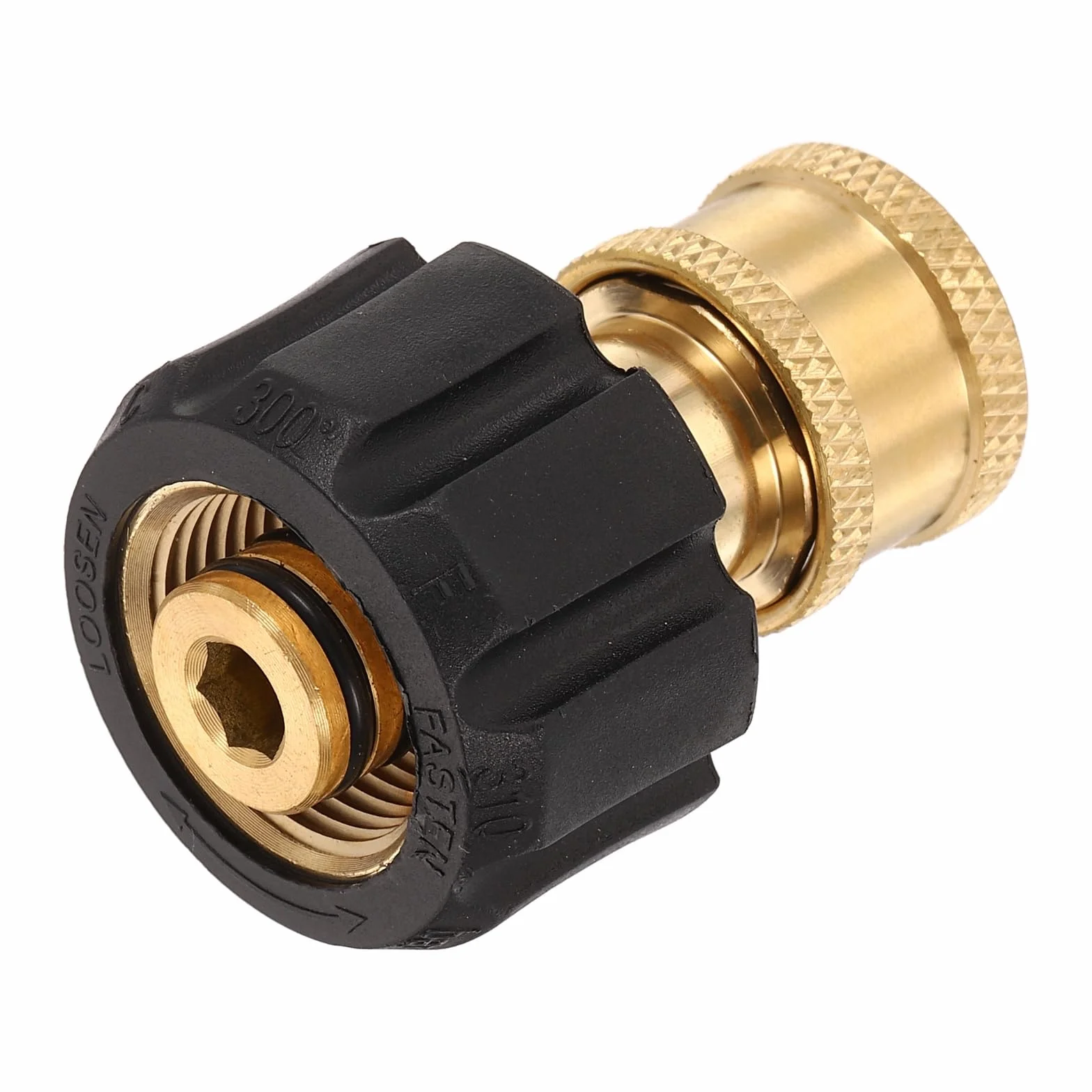 QUARKZMAN Adapter do myjki wysokociśnieniowej M22 14 mm żeński na 1/4" żeński Quick Plug mosiądz Quick Connect złączki obrotowy do myjki wysokociśnieniowej węża