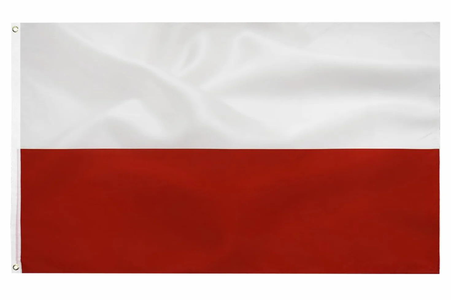 Flaga polski 90 x 150 cm-Polska flaga poliestrowa jasny Płócienny Nagłówek i podwójne szycie z mosiężnymi oczkami
