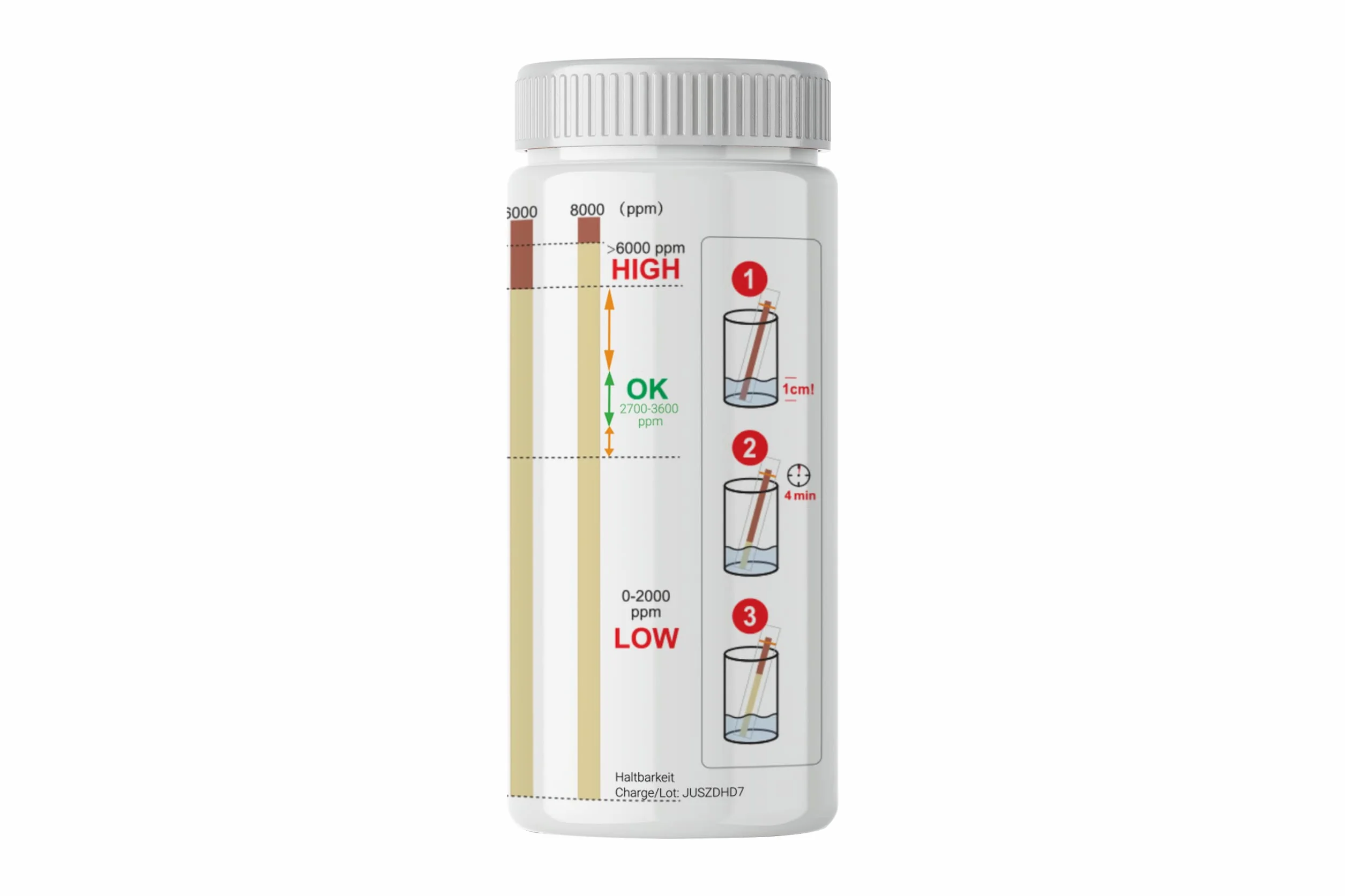 20 x test na wodę słoną i spa, 0-8000 ppm, stężenie chlorku sodu