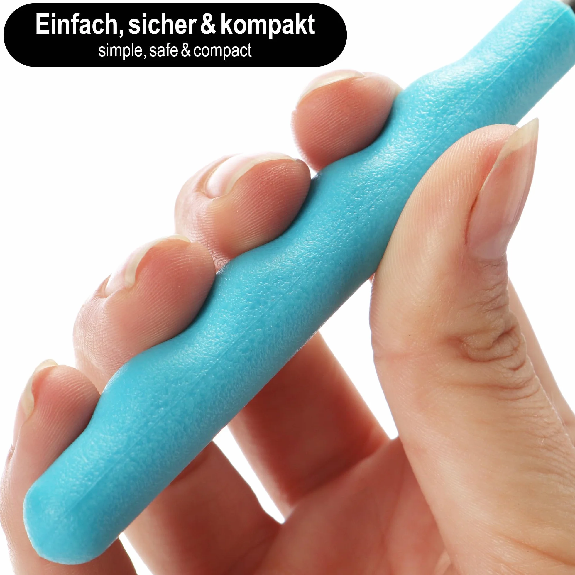COM-FOUR® 3x packa na muchy z teleskopem, wysuwana 27-58 cm, teleskopowa packa do odstraszania much, os, komarów i innych owadów - stabilna packa na owady (003 sztuk niebieski zólty rózowy)