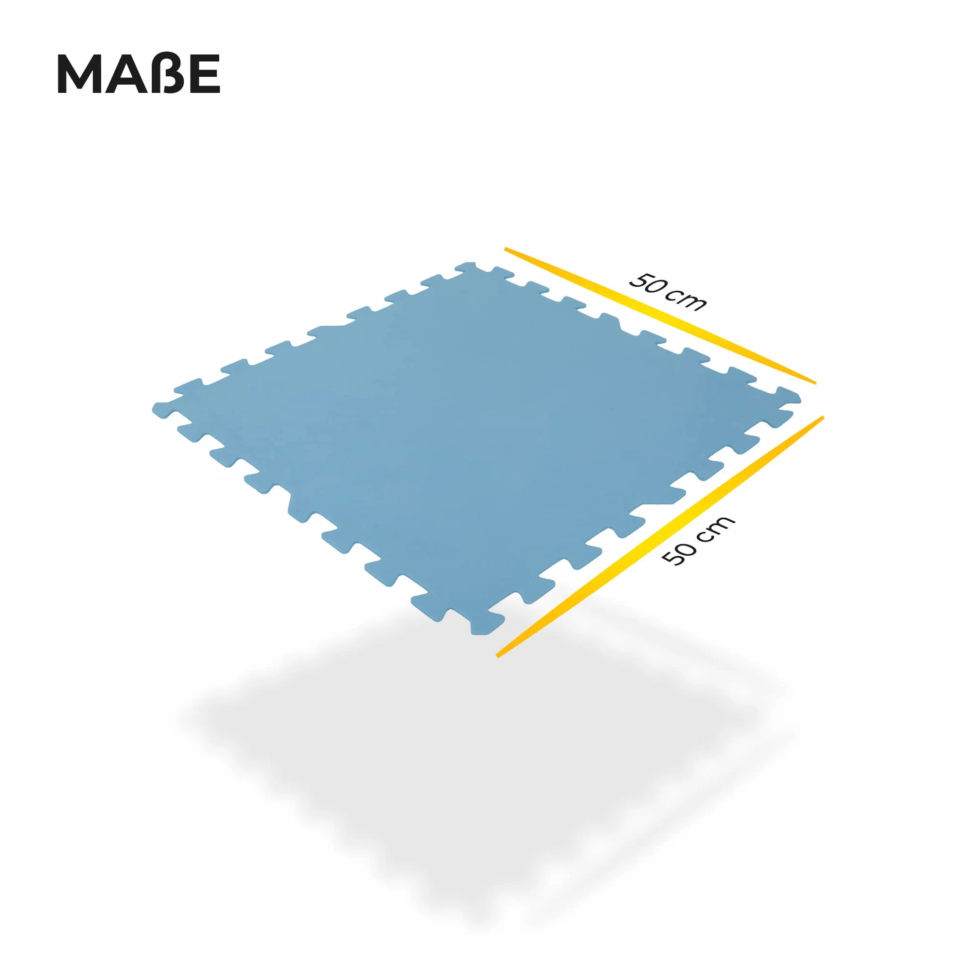 Mata pod basen – 8 sztuk po 50 x 50 x 0,4 cm (2 m²) – mata ochronna do basenu i brodzika – chroni dno basenu przed uszkodzeniami