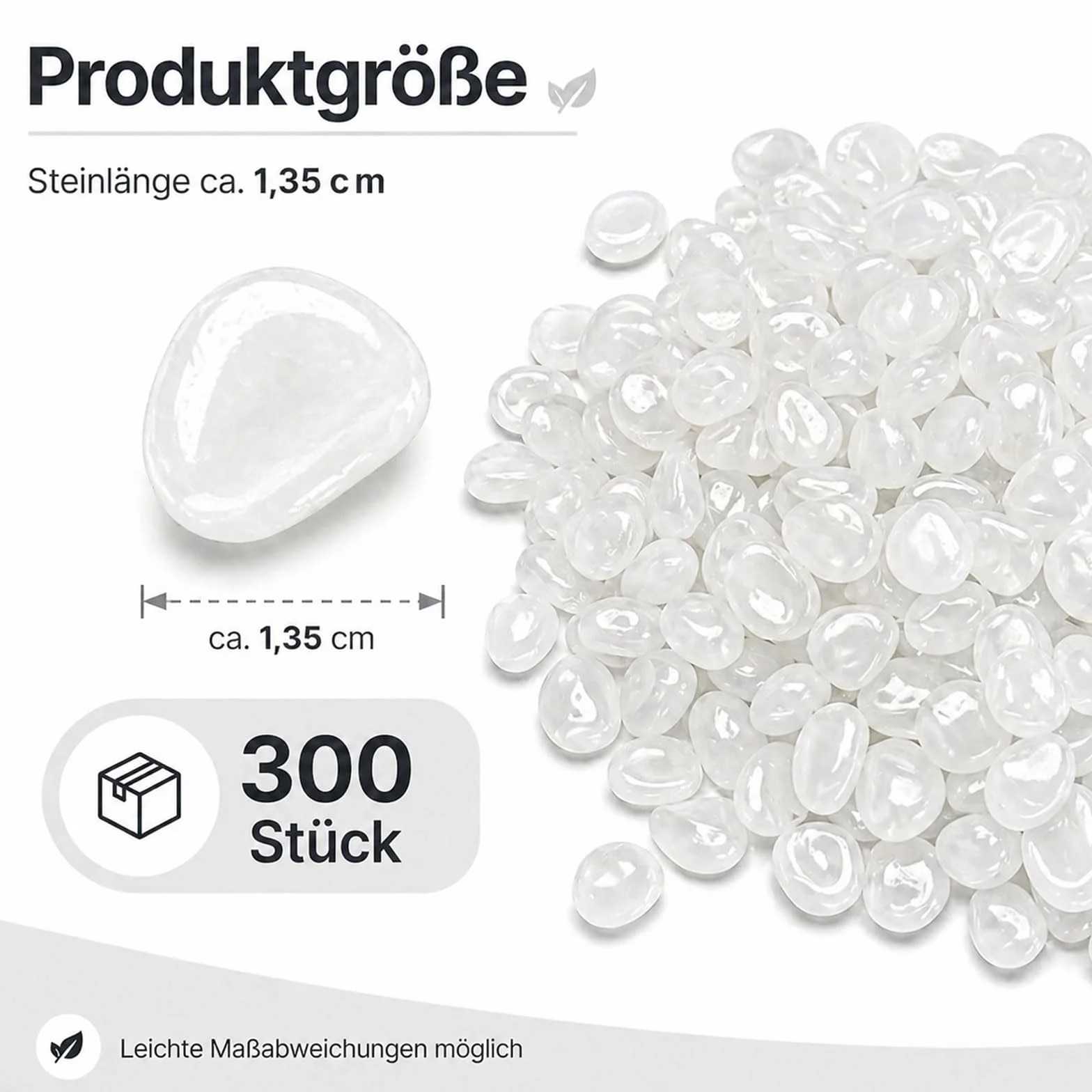 MOGADEE® 300 białych świecących kamieni