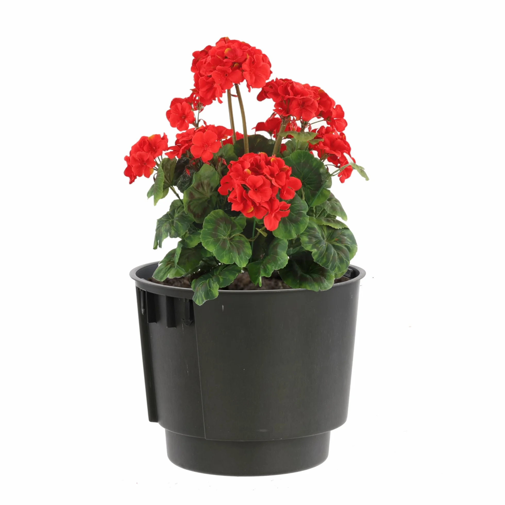Wymienna wkładka do doniczki, wkład do doniczki, okrągła doniczka, czarna, Ø 28 cm, wys. 25 cm, 15 l, z uchwytami do doniczki Prosperplast H 27 cm i wys. 57 cm – do użytku na zewnątrz i wewnątrz,