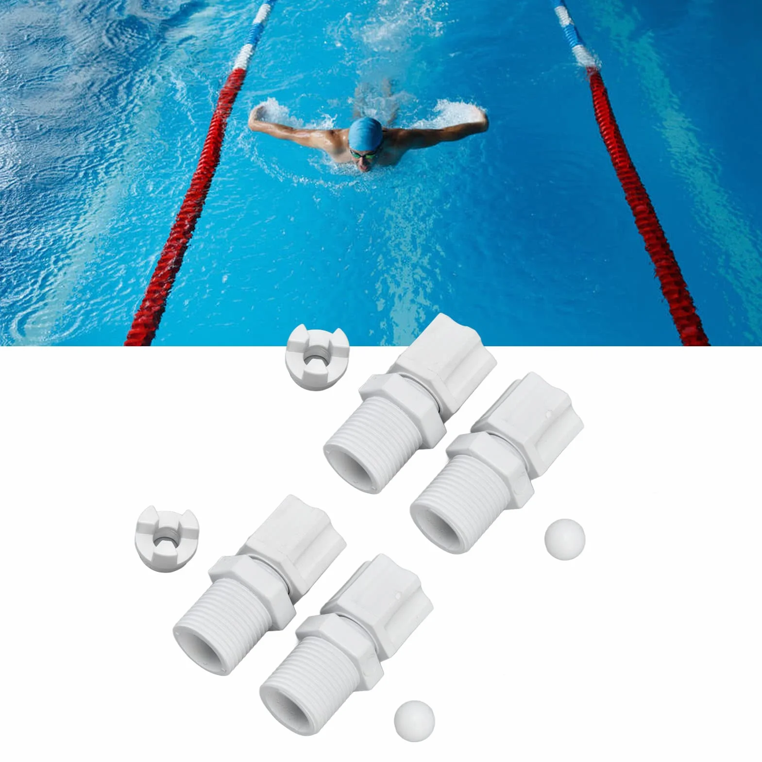 Zerodis Zestaw adapterów basenowych, trwałe akcesoria do czyszczenia basenów proste w instalacji wysoka niezawodność do spa dla CL200 CL220