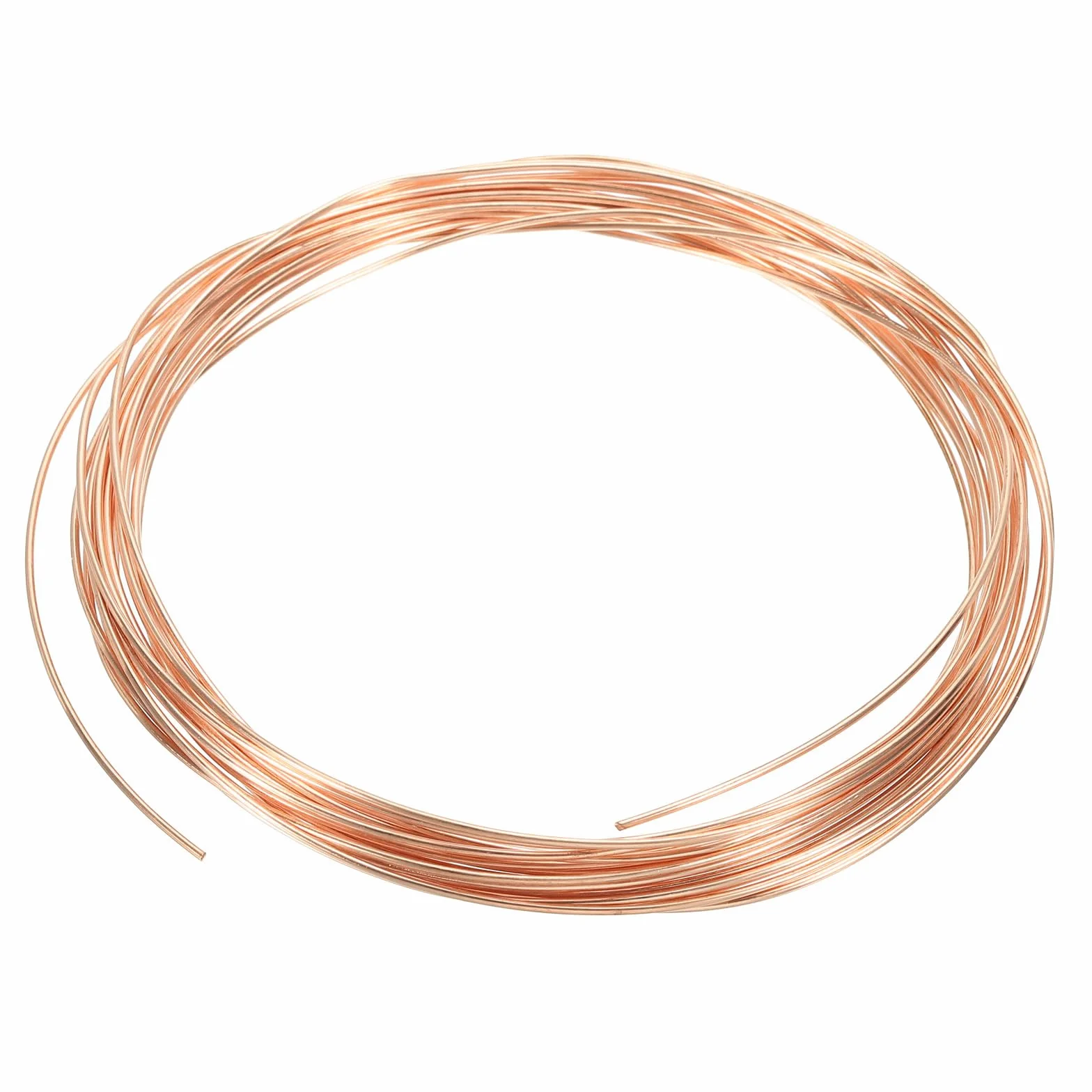 PATIKIL 16,4 stóp czysty solidny drut miedziany, grubość 99,9% czystego drutu miedzianego, 1 mm, miękki drut perłowy, opaski kablowe do łodyg, roślin, z metalu, do biżuterii, rzemiosła (5 m), 2 rolki