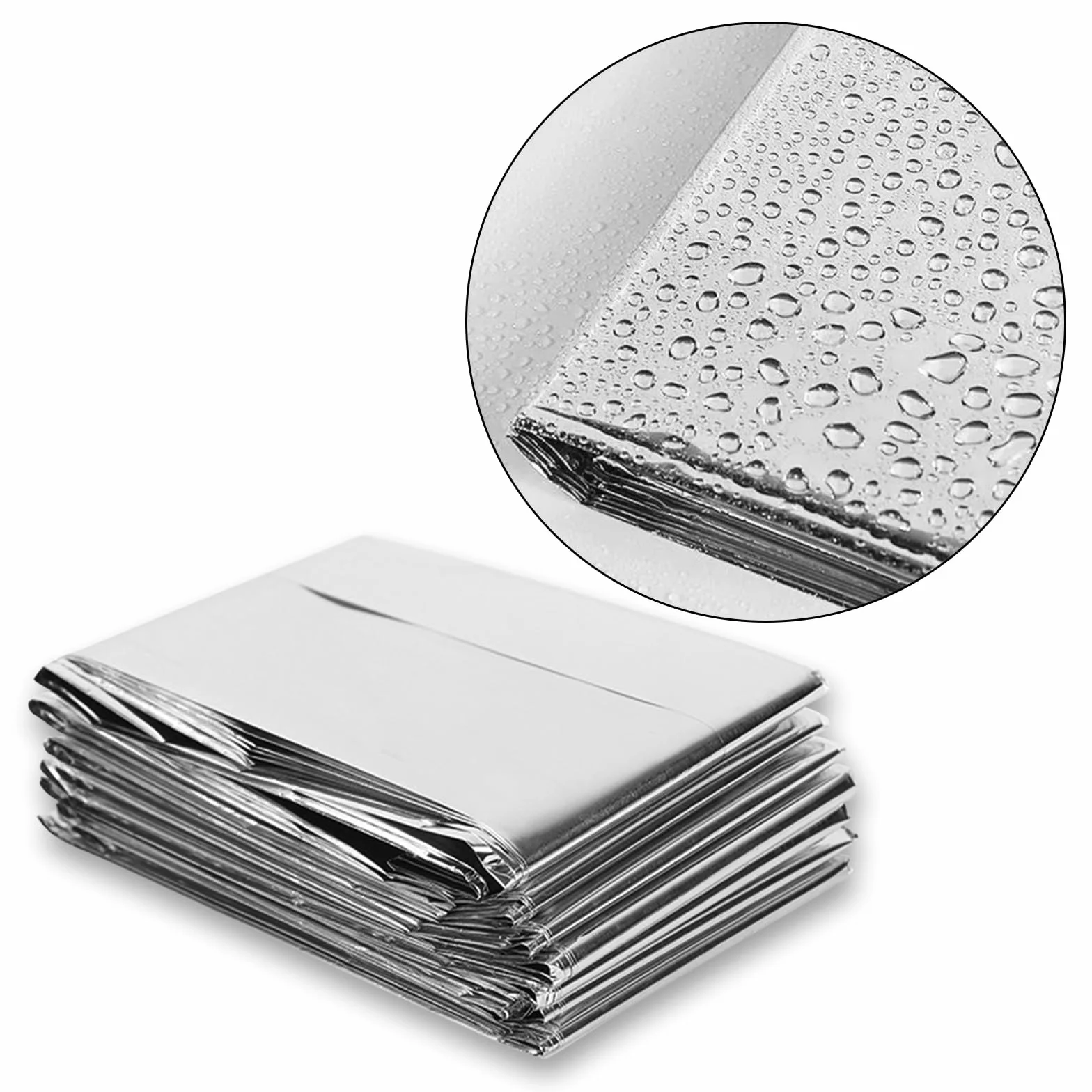 2 sztuki folia Mylar odblaskowego do roślin, 2 x 150 cm, srebrna folia Mylar do wzrostu roślin/na kemping, prosty namiot/maraton, survival