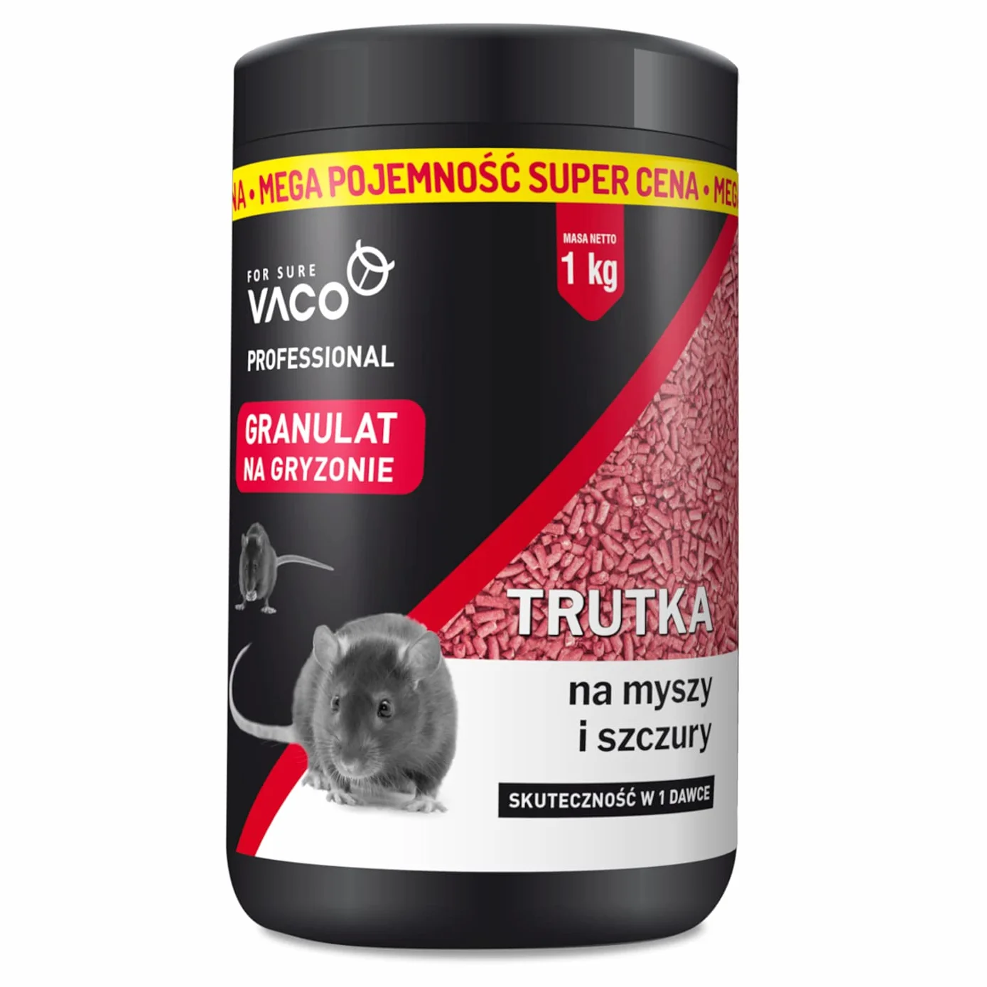 VACO PROFESSIONAL Granulat na myszy i szczury (słoik) - 1 kg