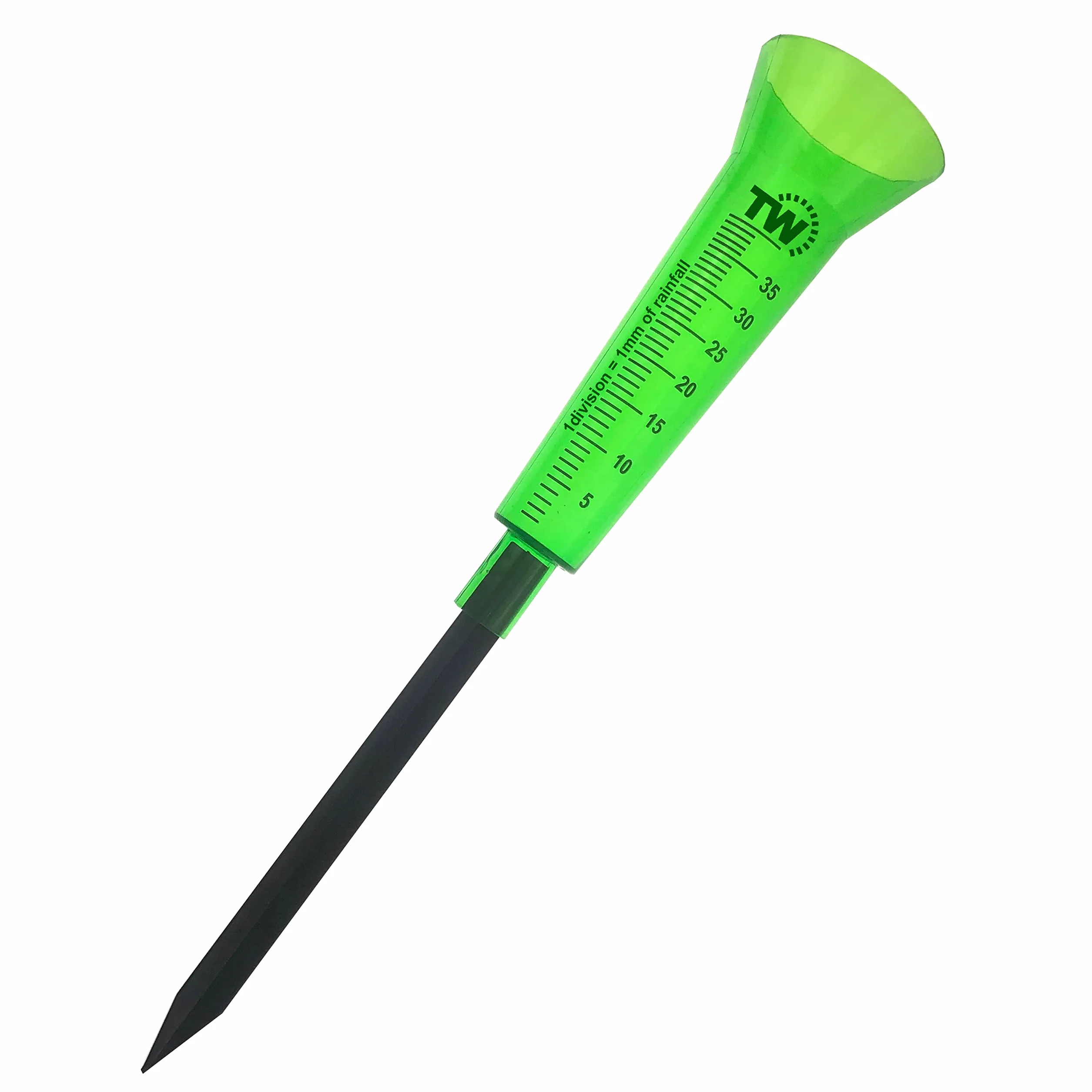 Thermometer World Wskaźnik Deszczu do Ogrodu do Monitorowania Opadów Deszczu – łatwy do odczytania miernik wody i deszczu, idealny do ogrodu, na zewnątrz, trawnik, glebę, poziom wody deszczowej