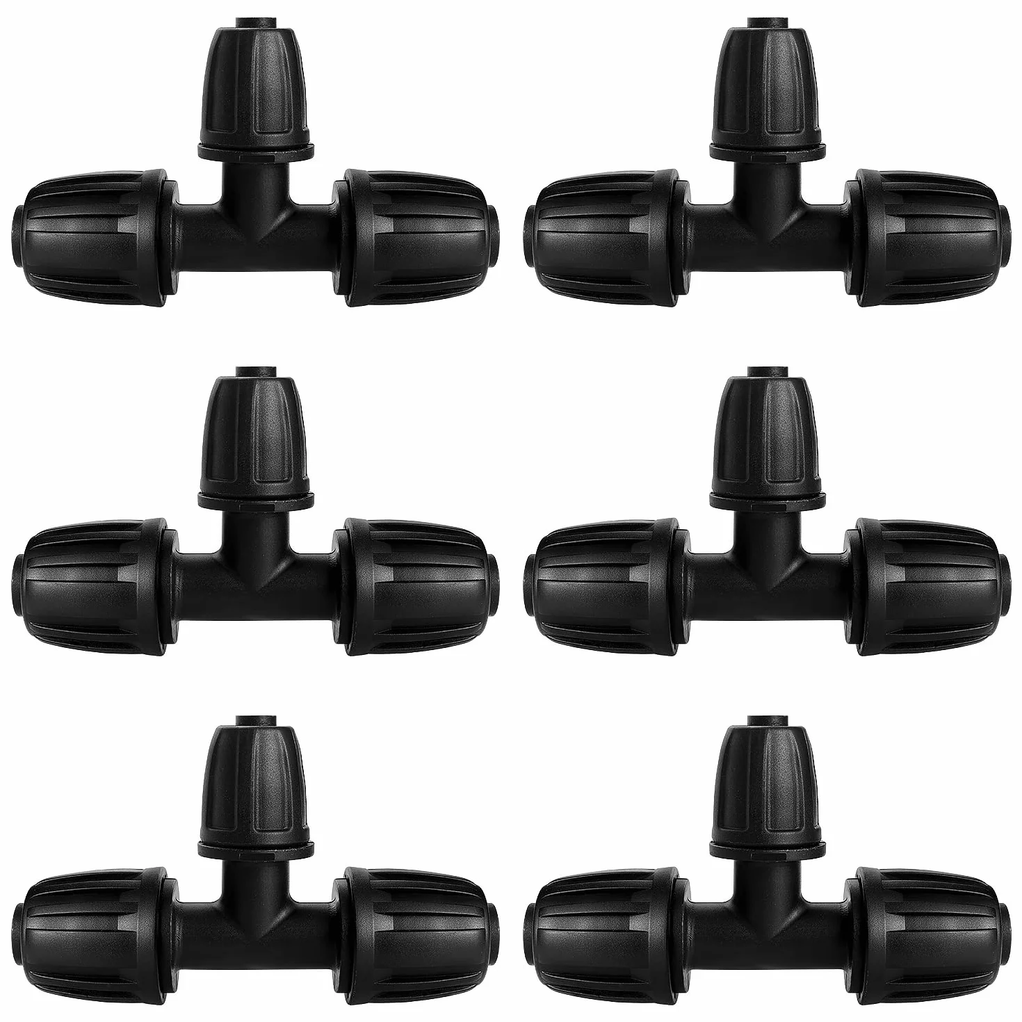 VooGenzek 6 Sztuk Kolczaste Złącze Tee 13/16 mm do 8/12 mm Złączka do Nawadniania Kropelkowego