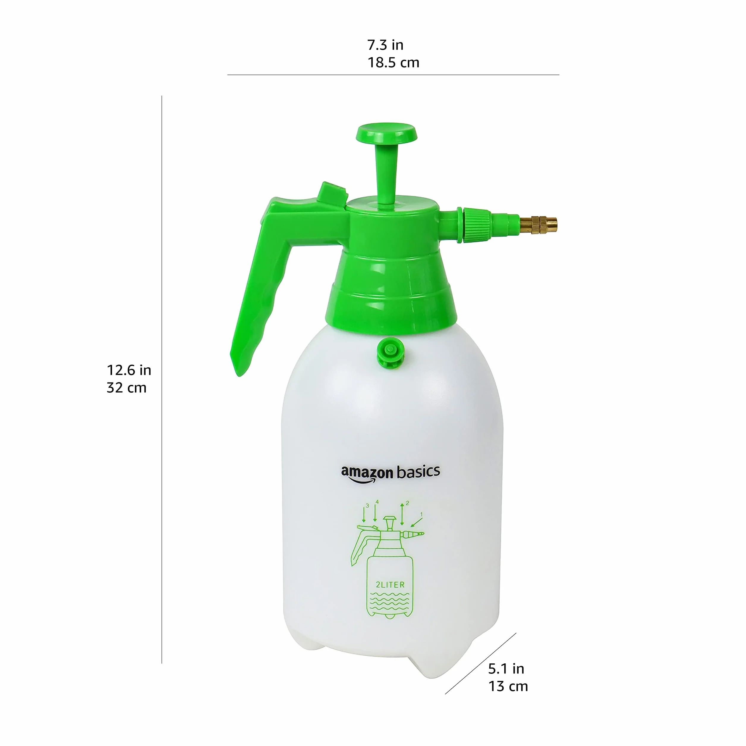 Amazon Basics Opryskiwacz ciśnieniowy z blokowanym mechanizmem spustowym, 2 l