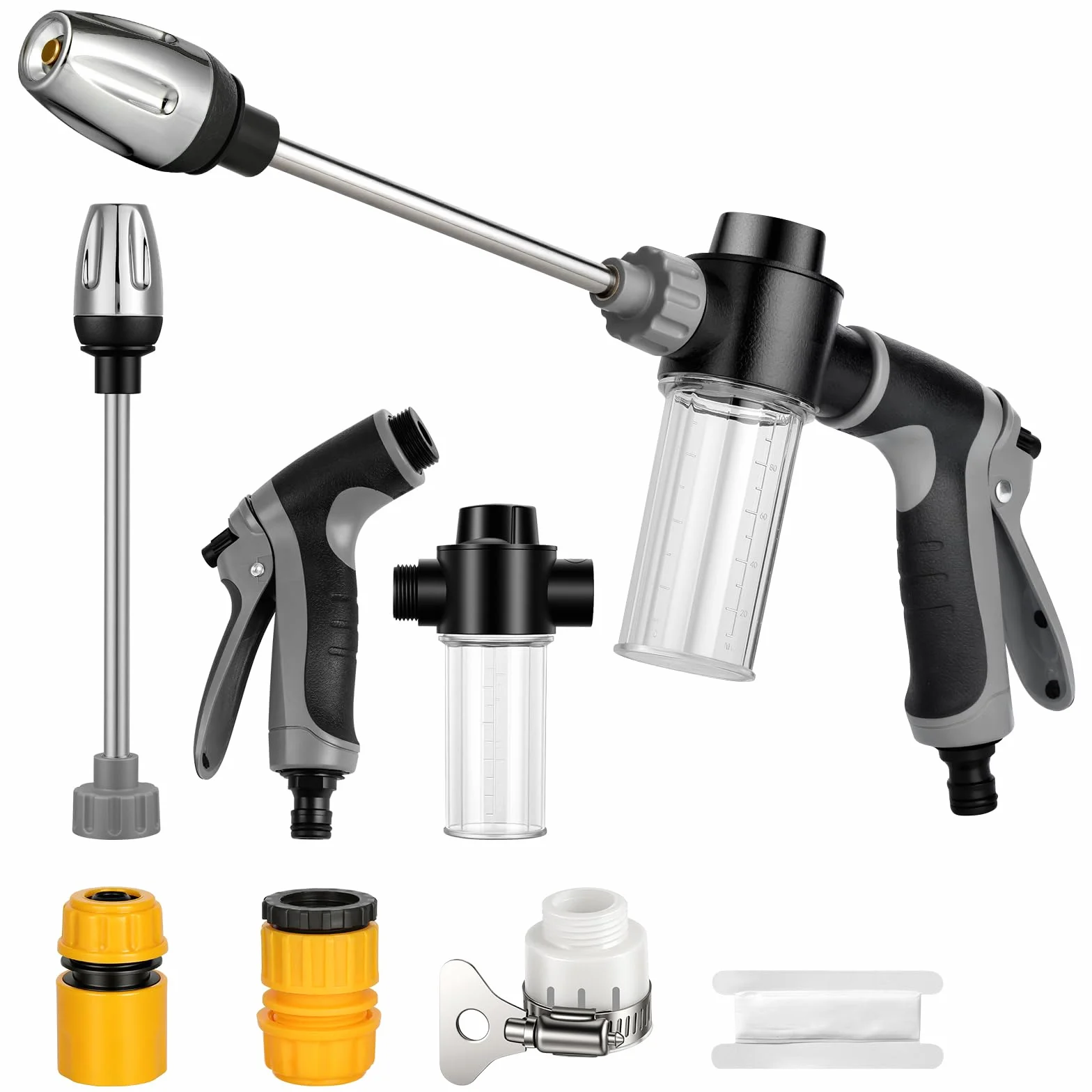 Pistolet wysokociśnieniowy Power Jet 5 sztuk zestaw metalowy TurboWasher do węża ogrodowego