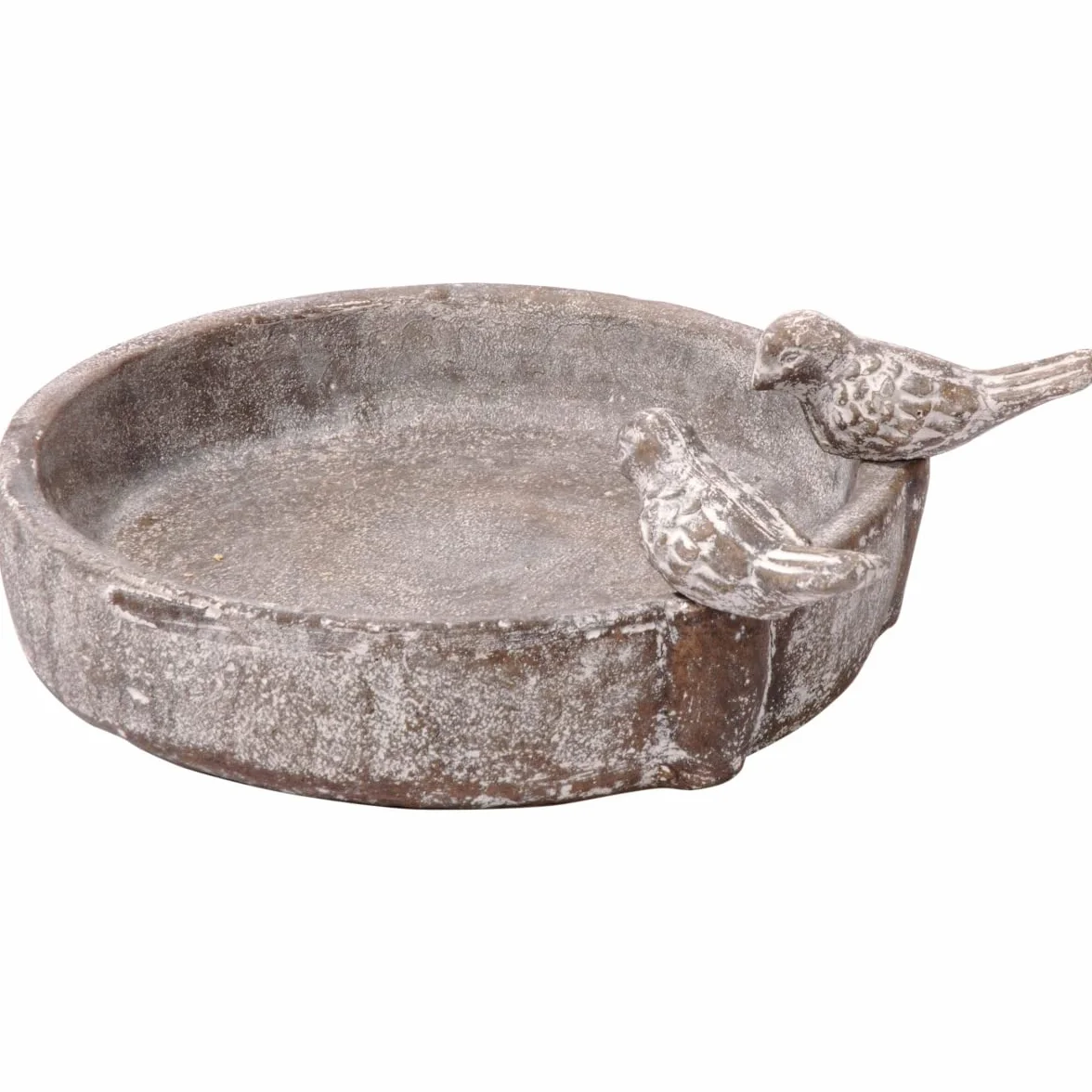 dobar® Klasyczne Poidło dla Ptaków - Oaza Basenowa, Kąpiel z Cementu, Wodne do Ogrodu/Tarasu/Balkonu, Ø 24,5 cm, Szary