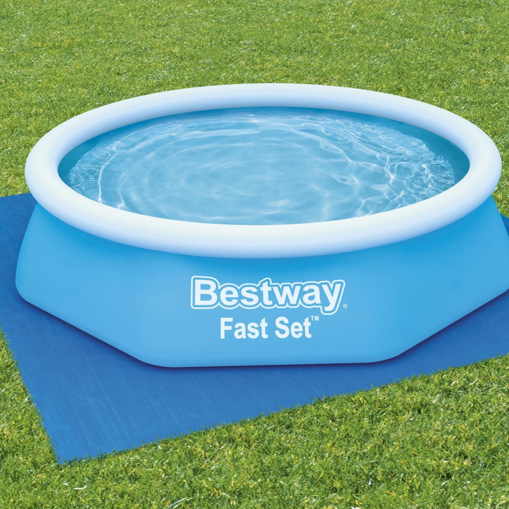 Bestway Plandeka podłogowa PE 274 x 274 cm, niebieska, kwadratowa