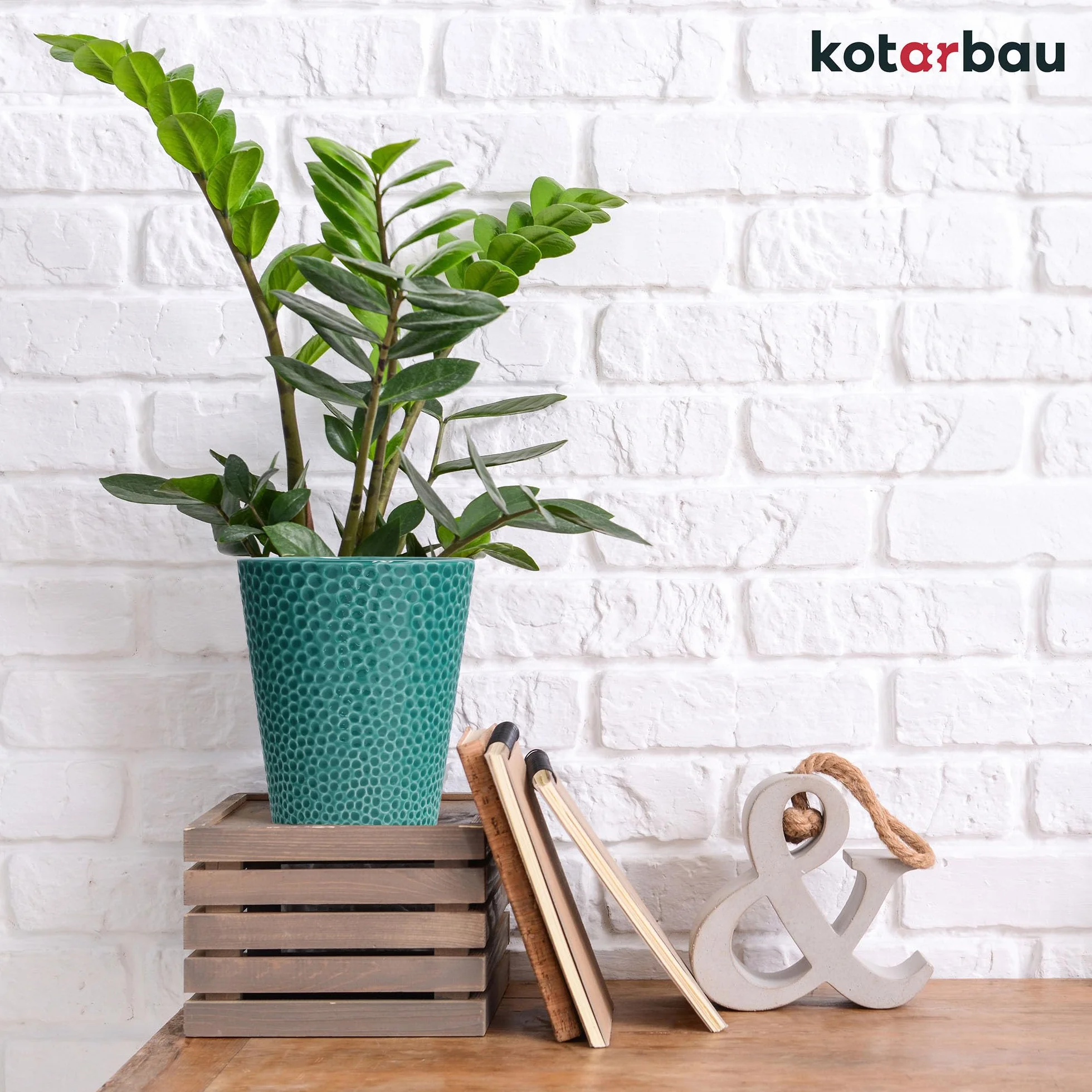 KOTARBAU® 2 szt. Donica Turkusowa ⌀ 12 cm x 15 cm Doniczka Ceramiczna Szkliwiona Doniczka na Storczyki i inne Rośliny Osłonka na Kwiaty