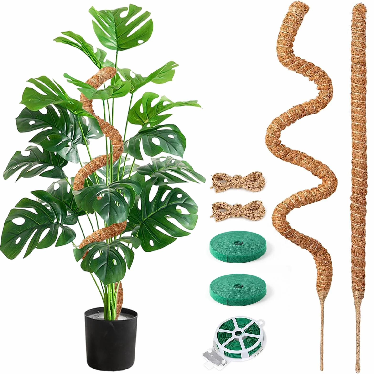 Podpórka do roślin pnących Monstera 75 cm, 2 sztuki prętów, wsparcie dla roślina pokojowych