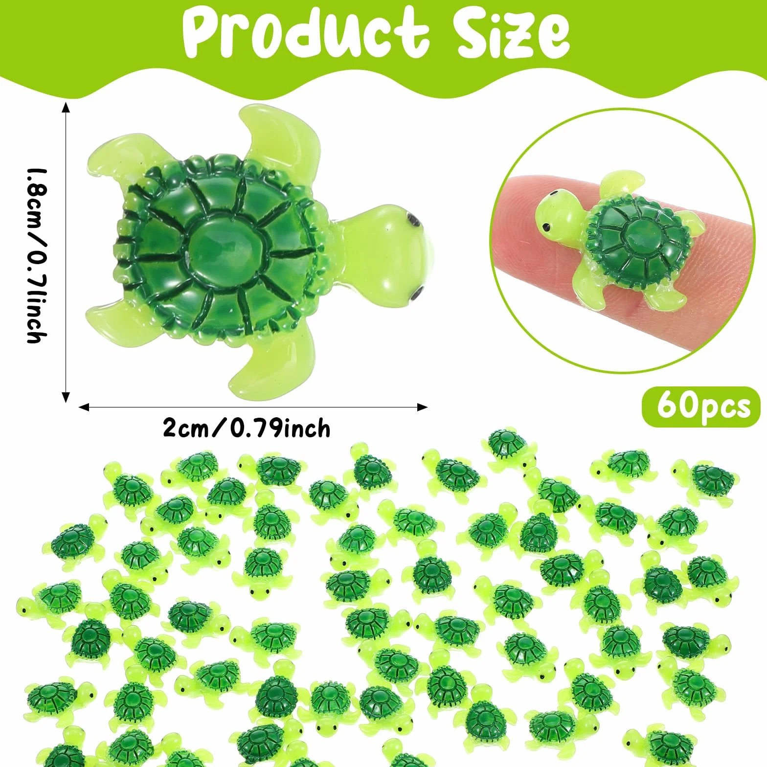 Miniaturowe żółwie, zielone figurki małego żółwia, dekoracja mini żółwia, urocze miniaturowe figurki żółwia morskiego, małe statuetki żółwia oceanicznego do ogrodu, wróżki, mikro krajobrazu, roślina