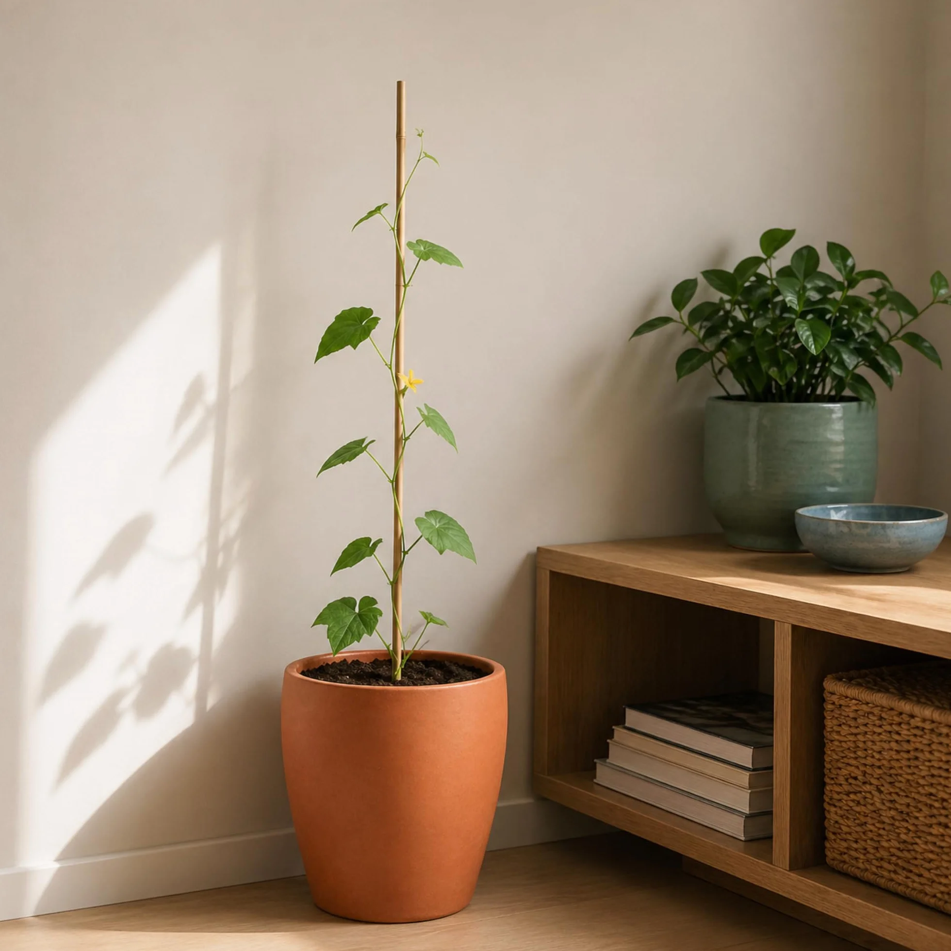 KADAX Drążki bambusowe, 90 cm x 6 mm, zestaw 50 sztuk, drewniane pręty do sadzonek, prętów kwiatowych, podpora do roślin pnących (naturalne)