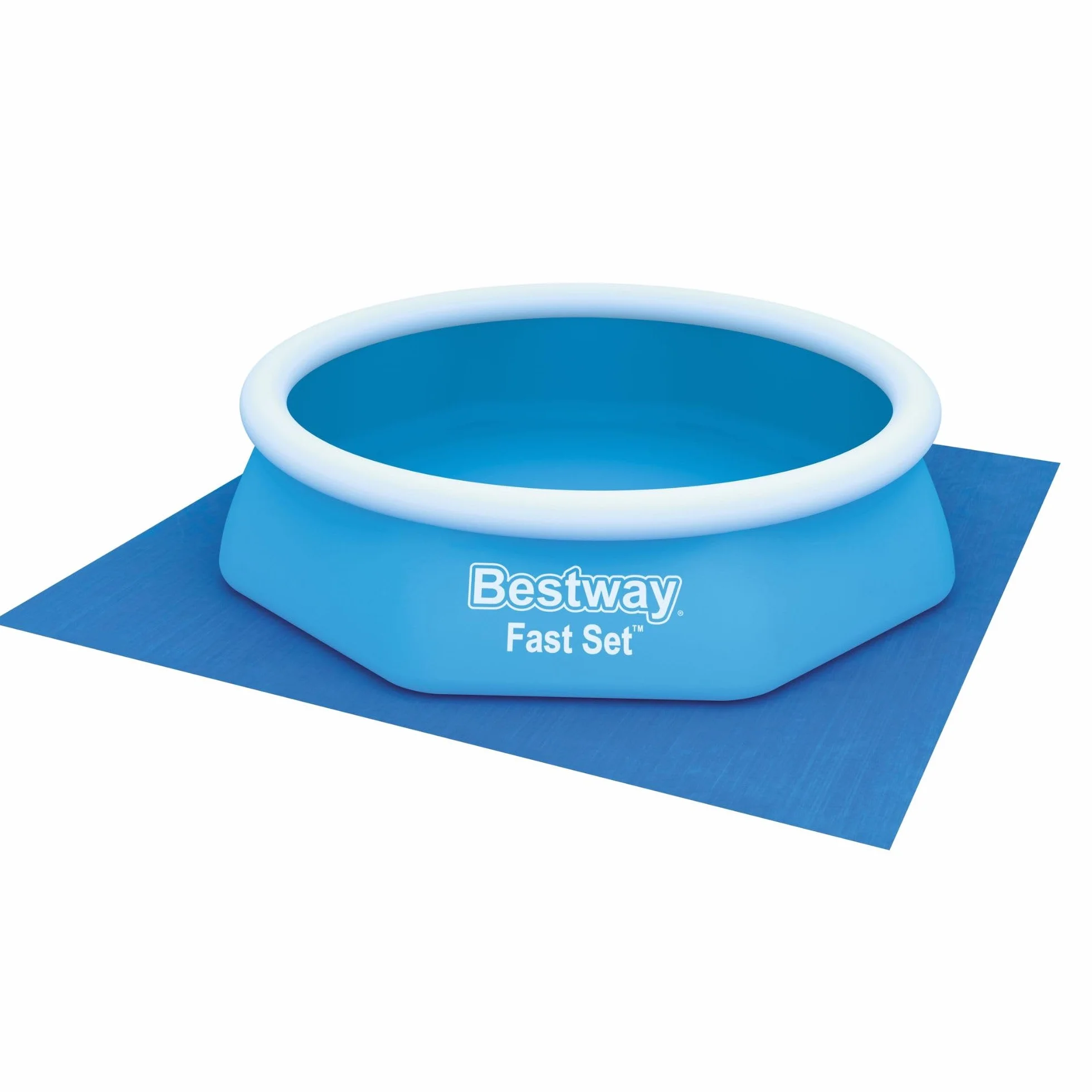 Bestway Plandeka podłogowa PE 274 x 274 cm, niebieska, kwadratowa