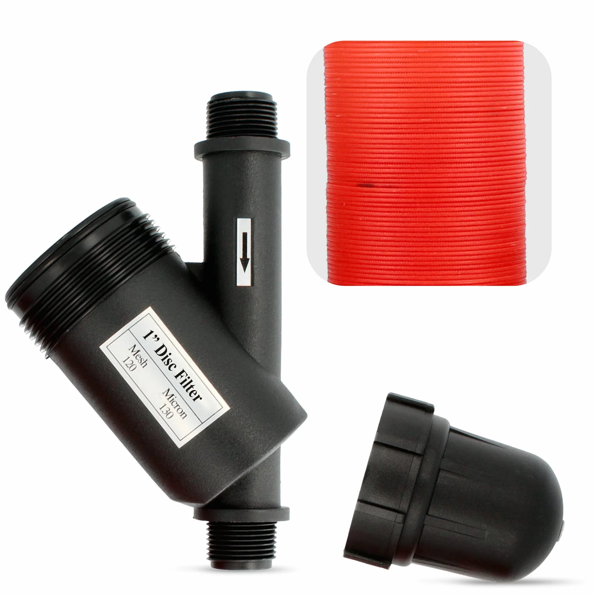 Instalguru Filtr tarczowy, filtr nawadniający 120 MESH 1" AG filtr do wody, nawadnianie kropelkowe, prace ogrodowe, rolnictwo, filtry, system zraszania, filtr do pompy wodnej, filtr hydroforowy, akcesoria ogrodowe