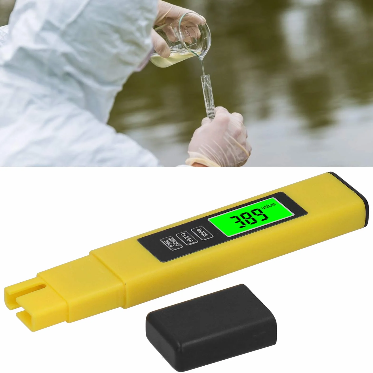 Cyfrowy Tester Wody 3 w 1 TDS PH EC Temperatura 0-9999 PPM z Podświetlanym Ekranem