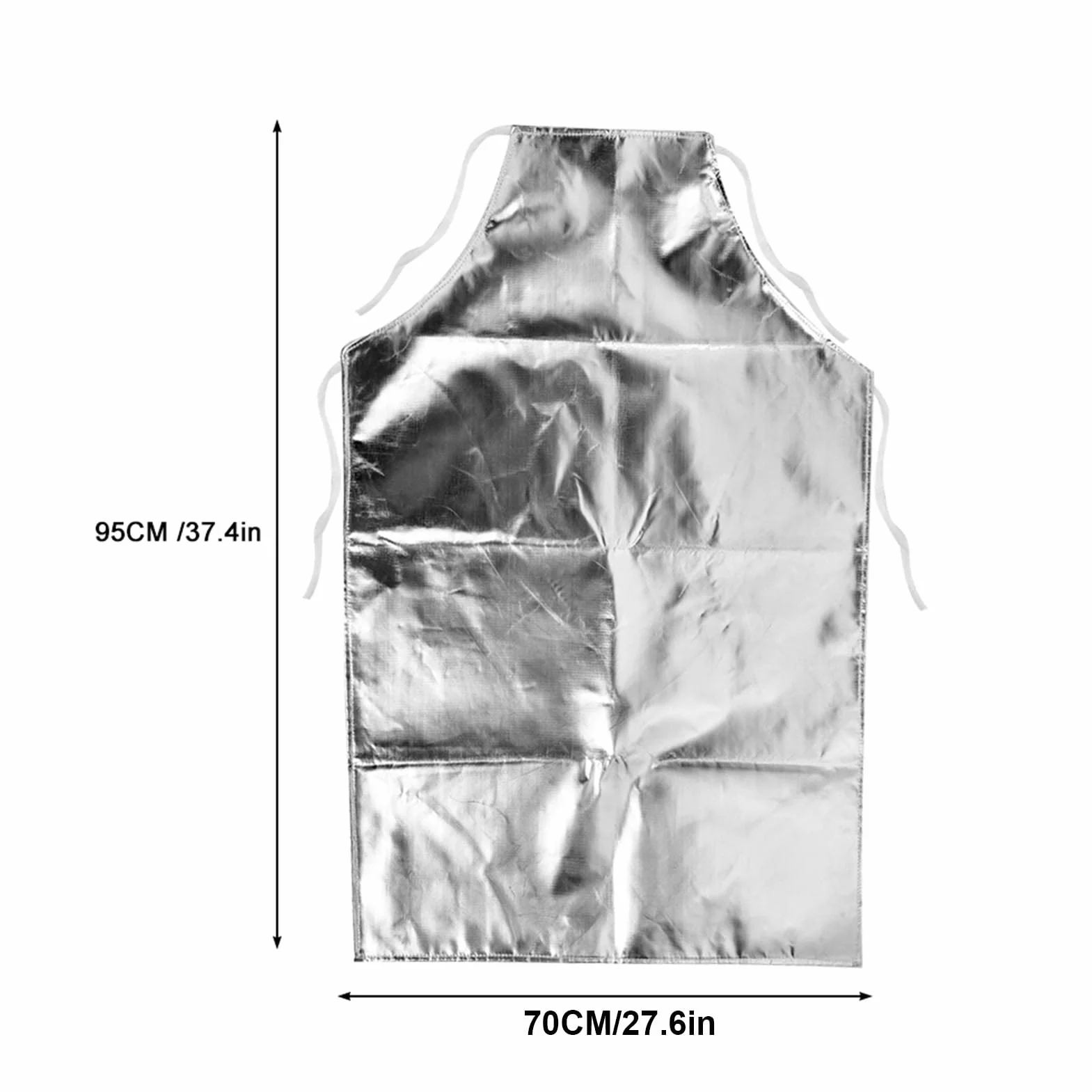 1000°C żaroodporny Fartuch z Folii Aluminiowej Fartuch Roboczy w Wysokiej Temperaturze Domowy Fartuch do Grillowania Przemysł Odlewniczy lub do Gotowania