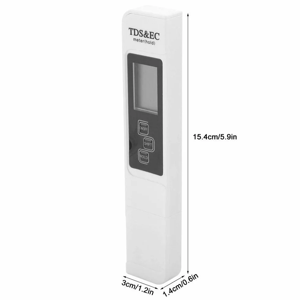 Cyfrowy tester jakości wody LCD 3 w 1 TDS EC temperatura do akwarium basenu