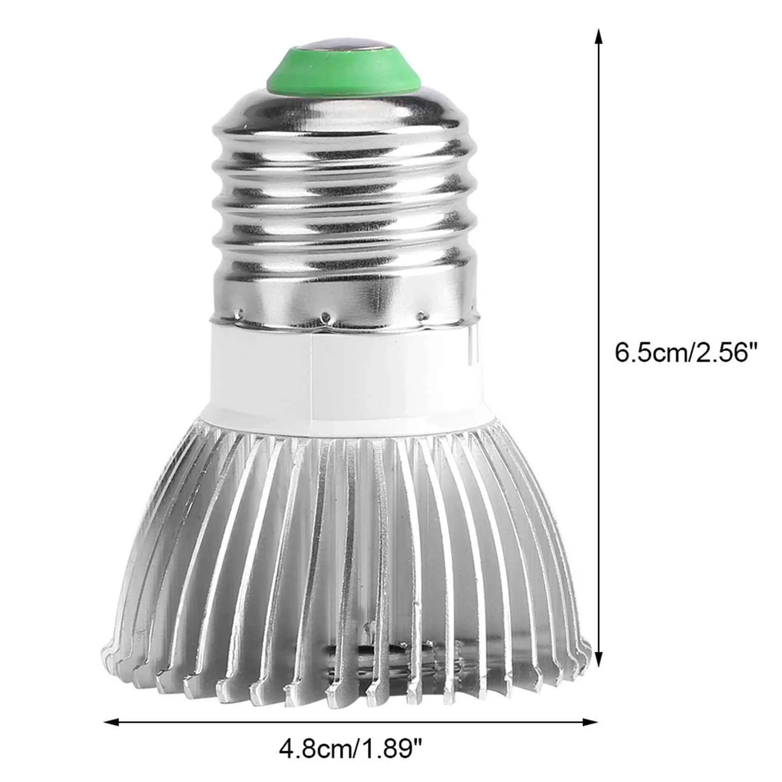 Aramox Żarówka LED do Uprawy 18W, Pełne Spektrum światła dla Roślin Doniczkowych Szklarnia Hydroponiczna Soczysty Kwiat, Podstawa E27 E14 GU10 (E27)