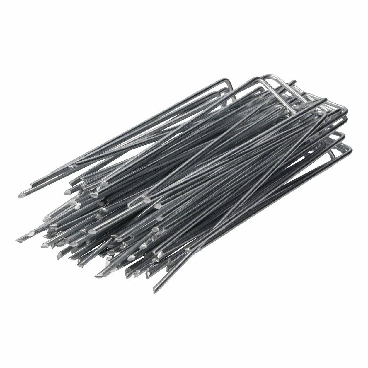 GARDENIX Zestaw 100 kotew uziemiających z drutu stalowego ocynkowanego IronPeg 150 x 30 mm - średnica 3 mm do zabezpieczania tkanin antykorozyjnych, siatek, plandek podłogowych, siatki drucianej