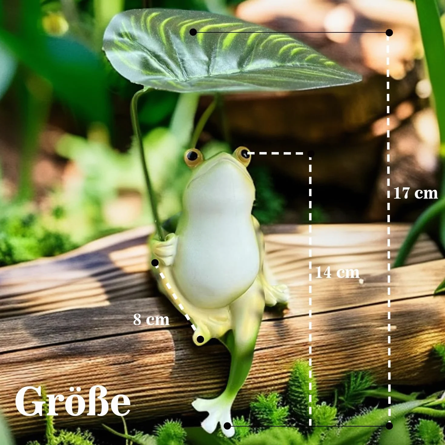 Figurka żaby z żywicy do ogrodu, stawu, na balkon