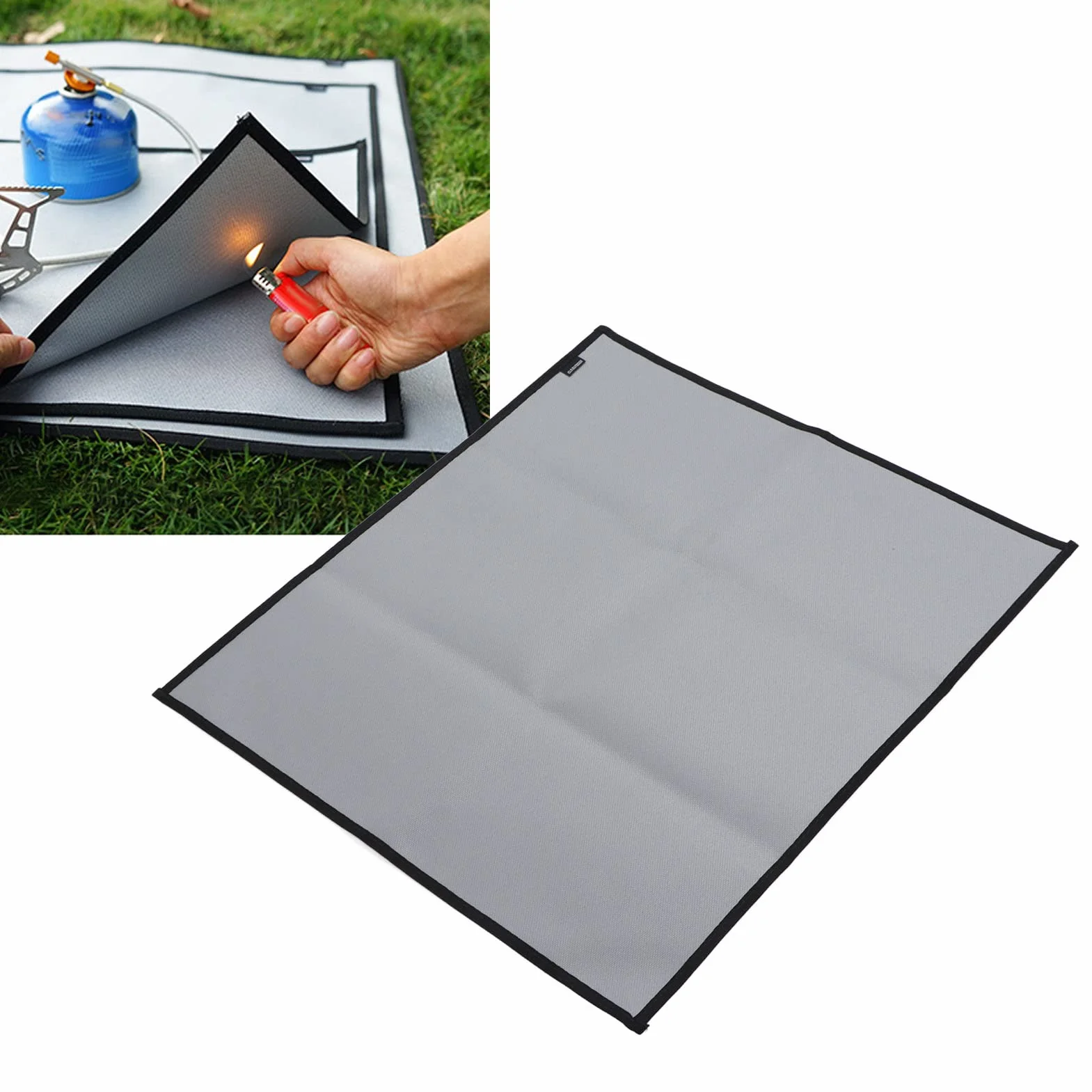 Mata do Paleniska, Mata Ognioodporna Mata do Grilla Maty do Paleniska Podkładka Termoizolacyjna Mata żaroodporna do Kominka Pod Kominkiem Kuchenka Kempingowa(S)