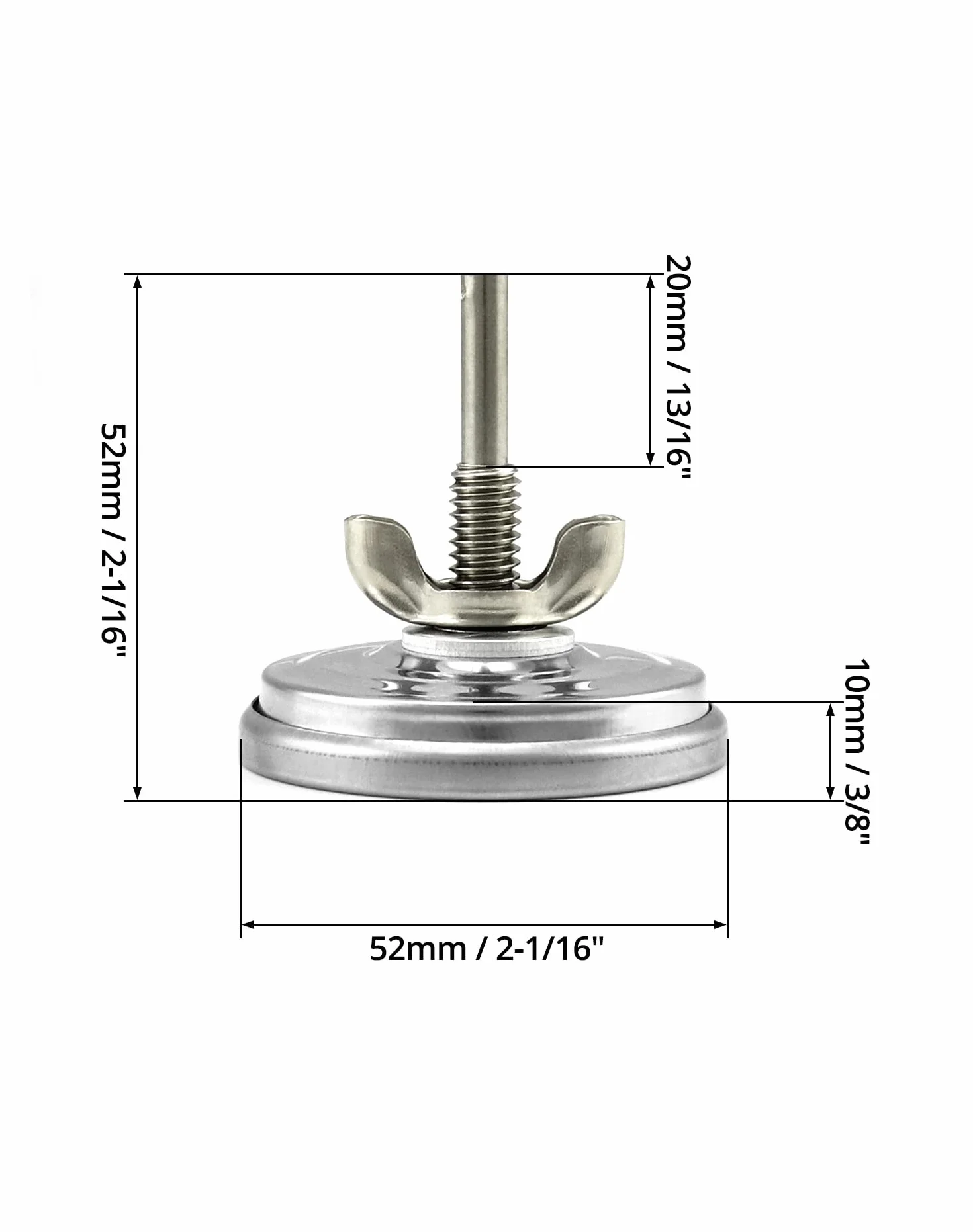 QWORK® BBQ Miernik termometru, termometr do gotowania ze stali nierdzewnej, tarcza 5 cm, 500 stopni