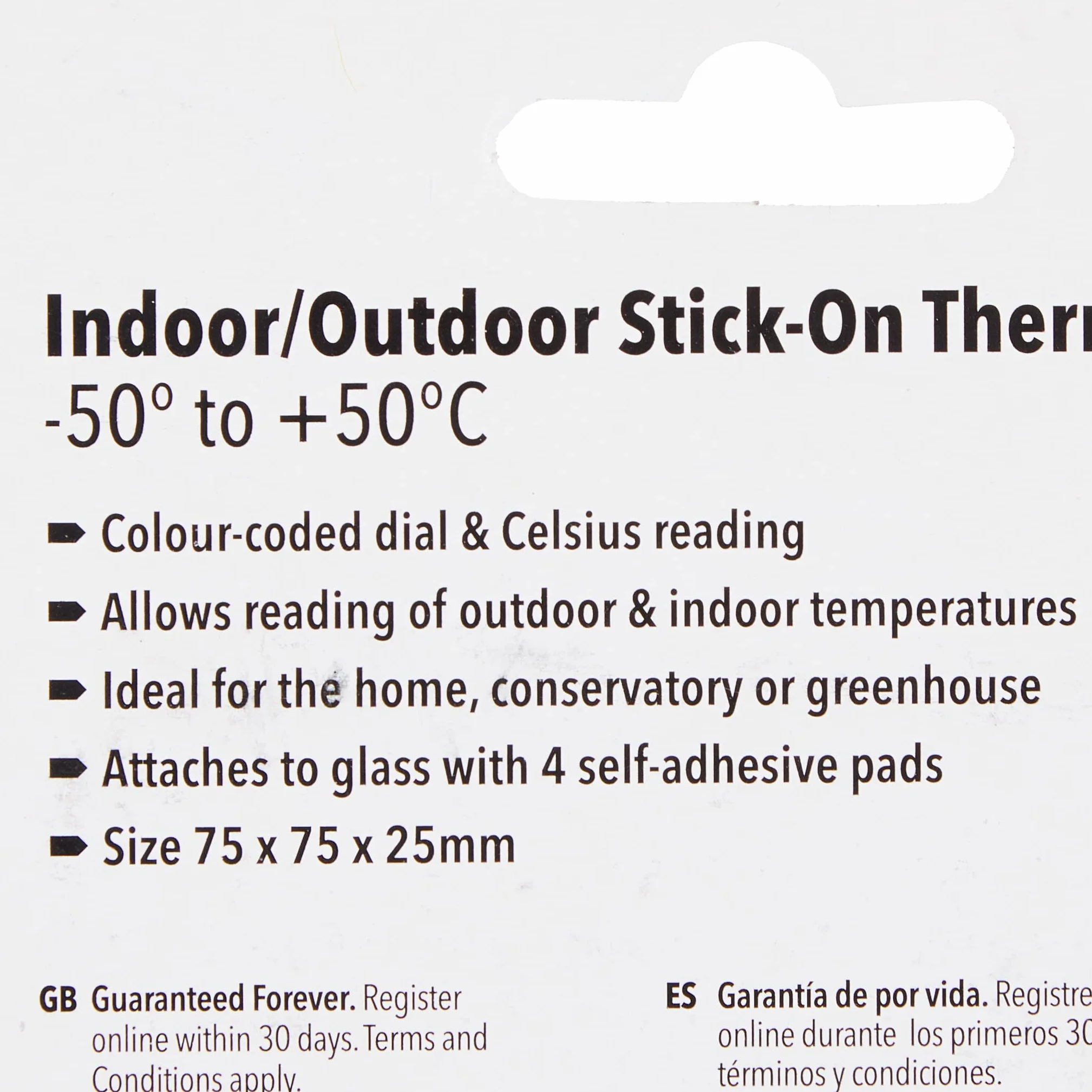Silverline Termometr przyklejany do wewnątrz/na zewnątrz od -50° do +50°C (985719)