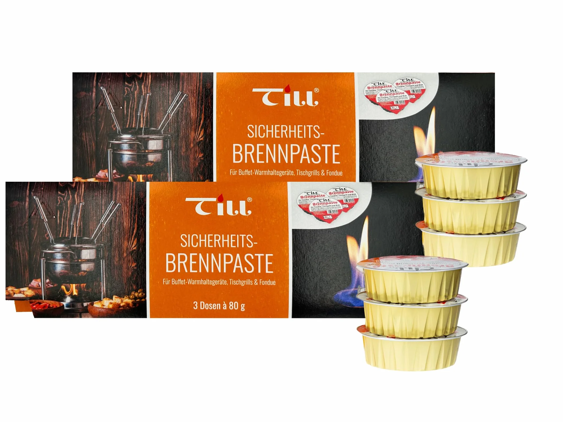 Till pasta do podgrzewaczy, 2 × zestaw 3 sztuk po 80 g (6 sztuk)
