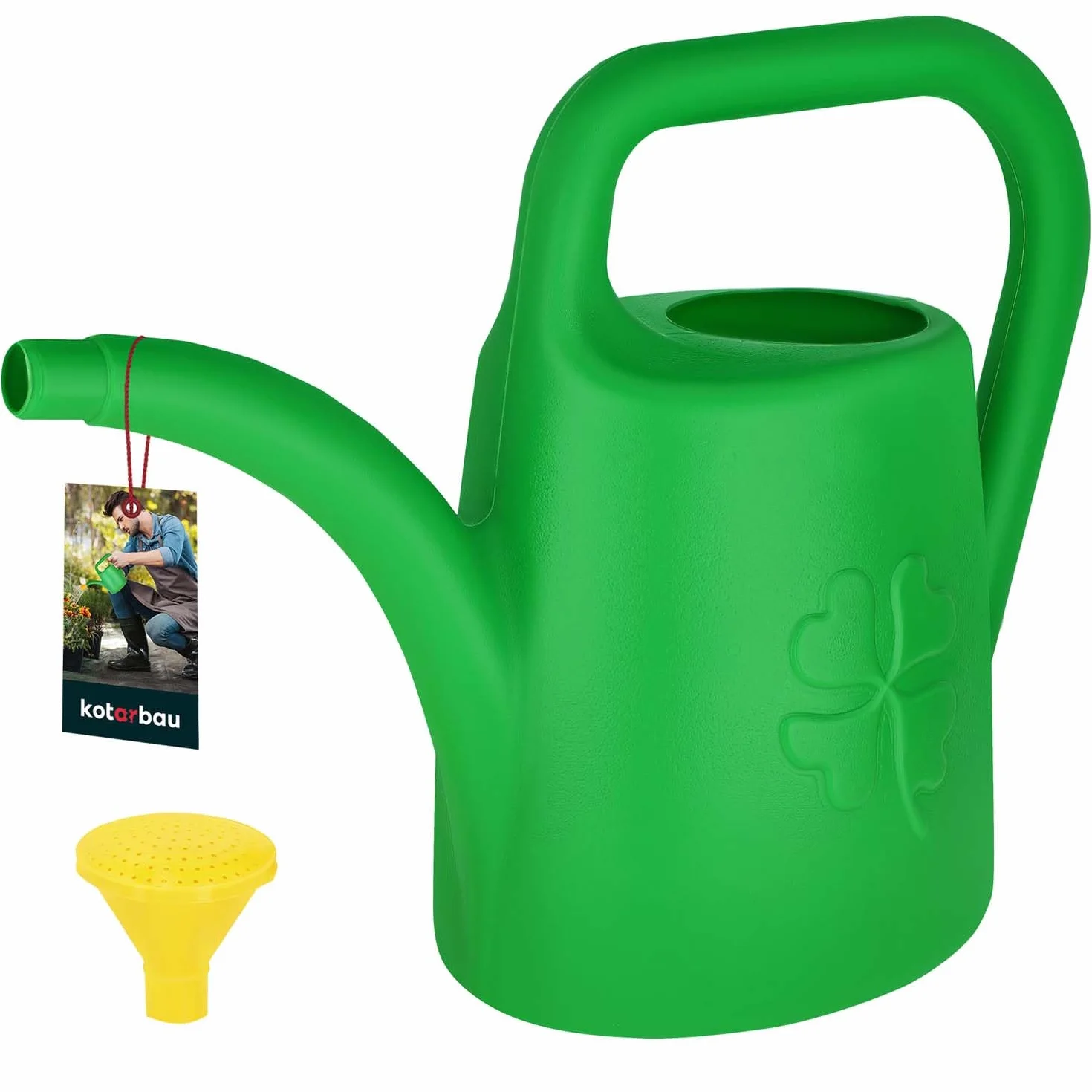 KOTARBAU® Konewka Ogrodowa Plastikowa - 4,5 L - Konewka do Ogrodu z Sitkiem - Podlewanie Roślin - Zielona