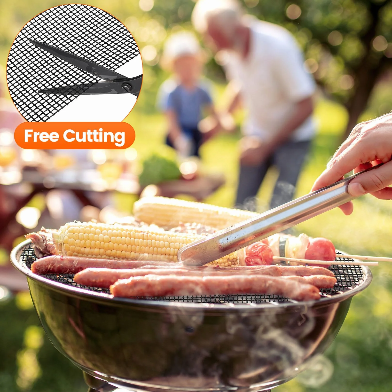 5 sztuk matek do grilla, siatka grillowa antyprzywarcia, odporna na wysoką temperaturę, wielokrotnego użytku, mata do grilla na węgiel, mata do grilla gazowego, elektrycznego, grillowanie, pieczenie