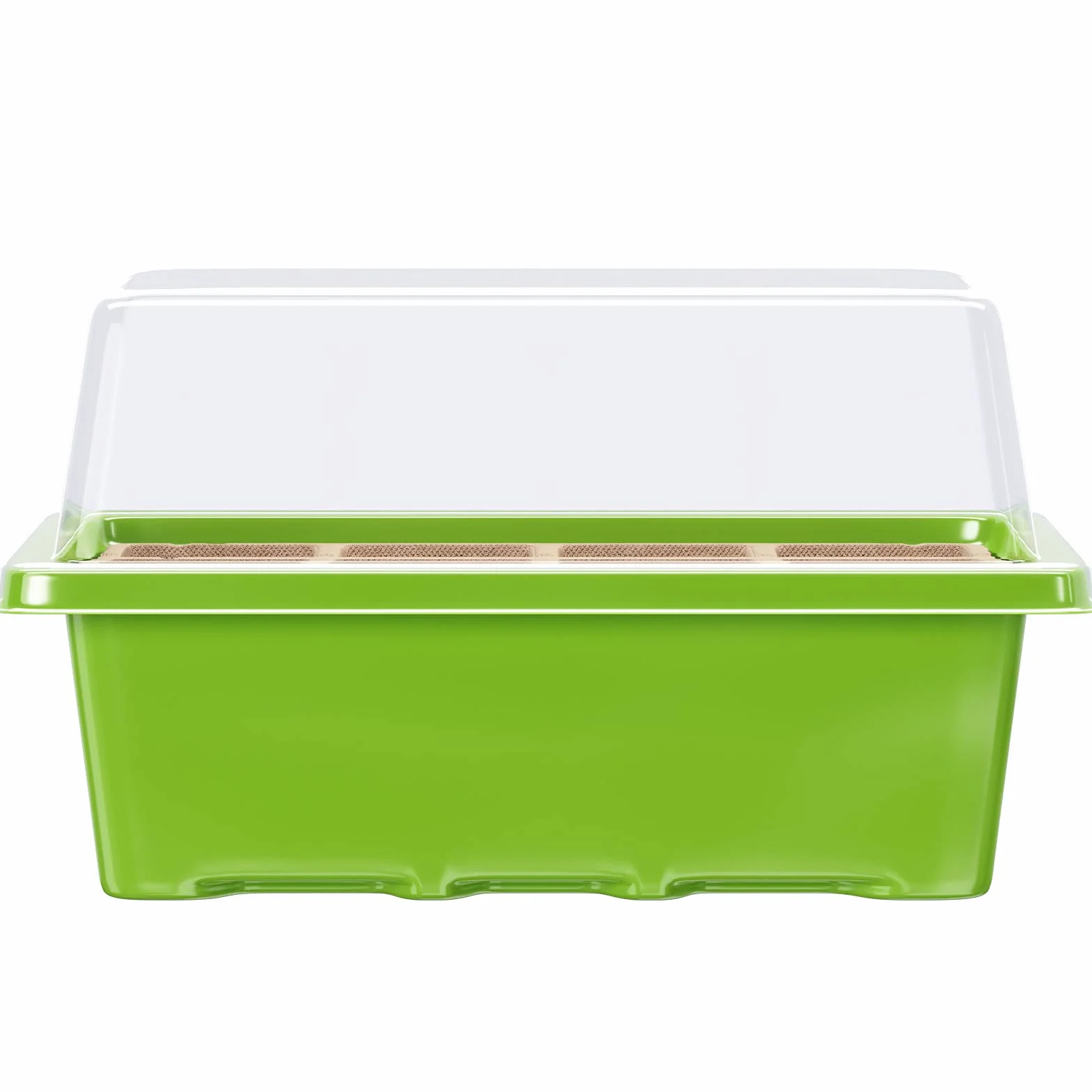WELLGRO Mini szklarnia z 6 tabliczkami na rośliny 19 x 14,5 x 11 cm tworzywo sztuczne celuloza 3 sztuki