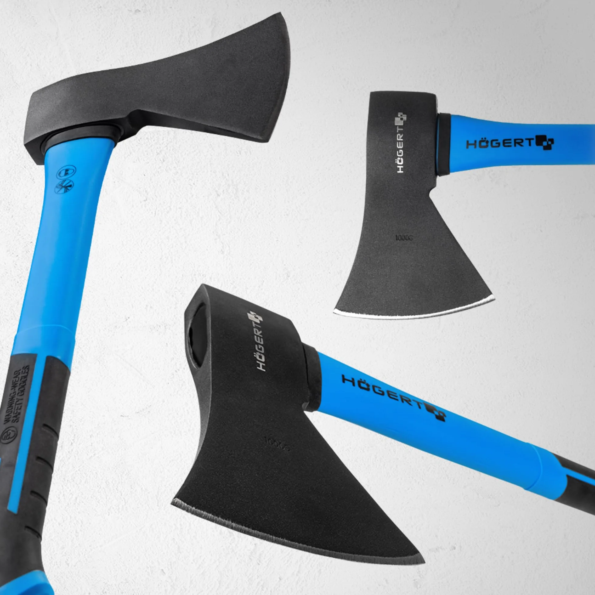HÖGERT TECHNIK Siekiery 600 g z trzonkiem z włókna szklanego – uniwersalna siekiera do rozłupywania i siekania, ergonomiczny, antypoślizgowy uchwyt, hartowane ostrze siekiery 47-55 HRC, trzonek z