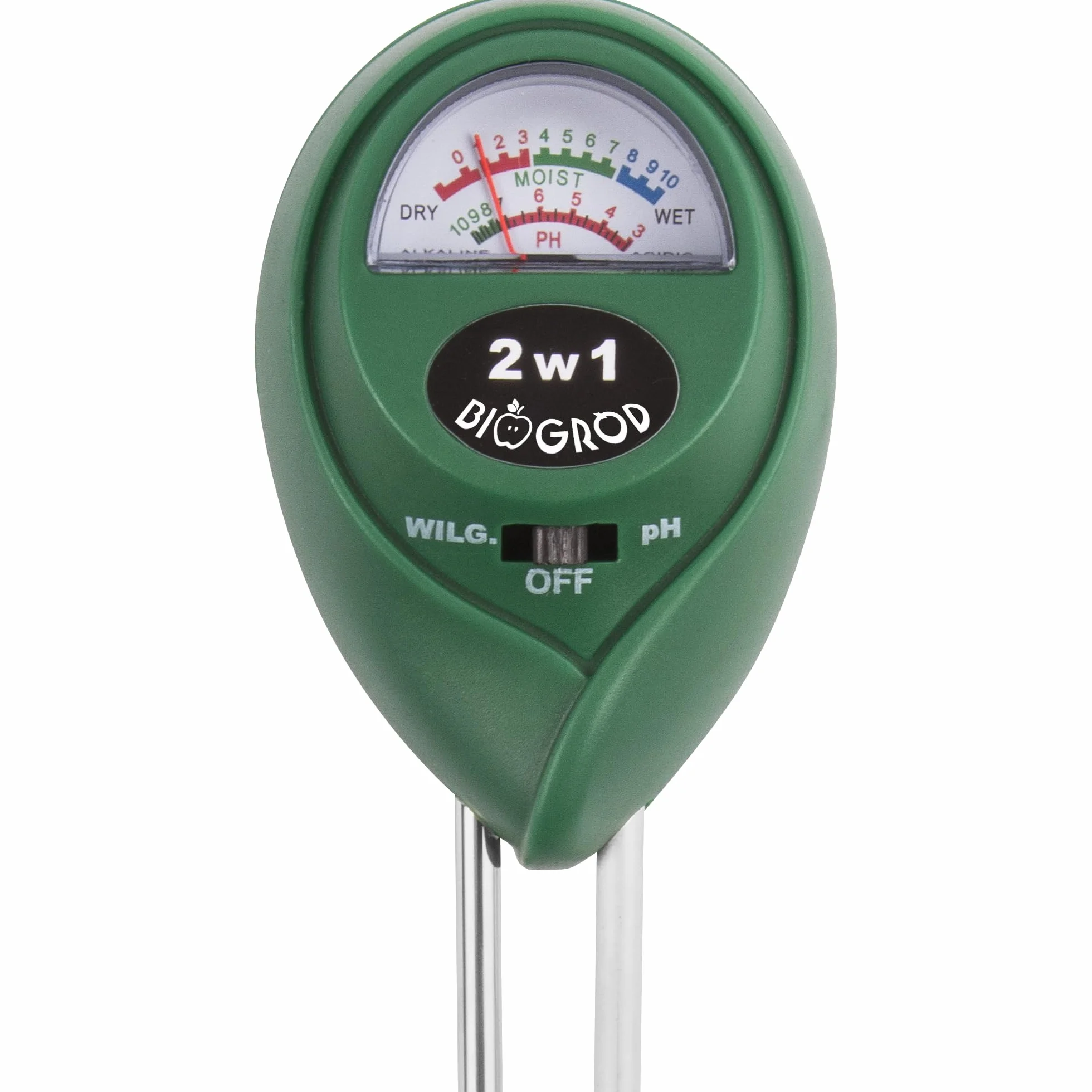 BROWIN® 2 w 1 tester poziomu gleby i pH ze wskaźnikiem wilgotności – precyzyjne narzędzie ogrodowe do kontroli gleby, pielęgnacji roślin i analizy gleby