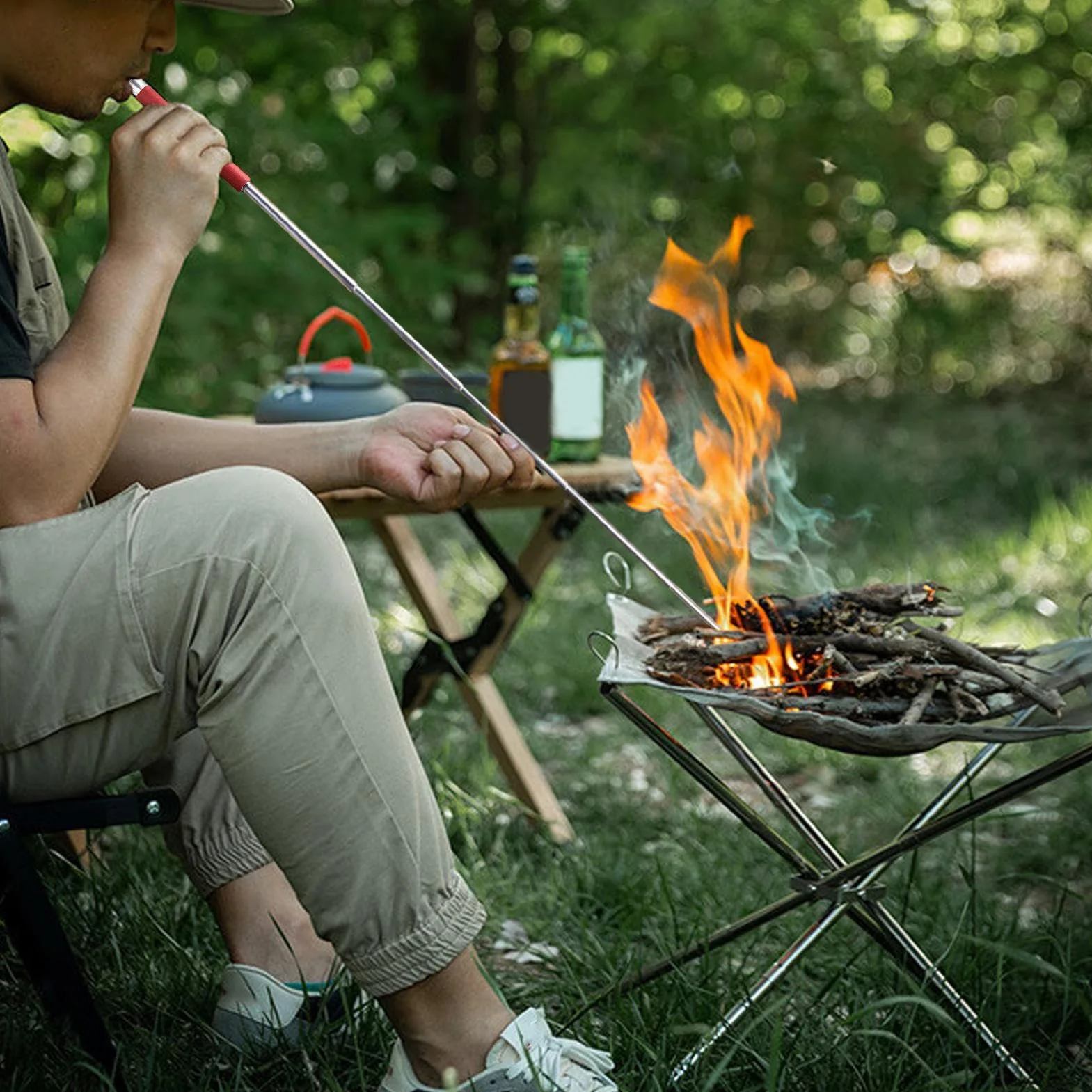 Dmuchawa przeciwpożarowa na kemping, dmuchawa do słomy - Dmuchawa do kominka BBQ Camping,Wydajna dmuchawa do Dmuchawa kempingowa do przetrwania na świeżym powietrzu
